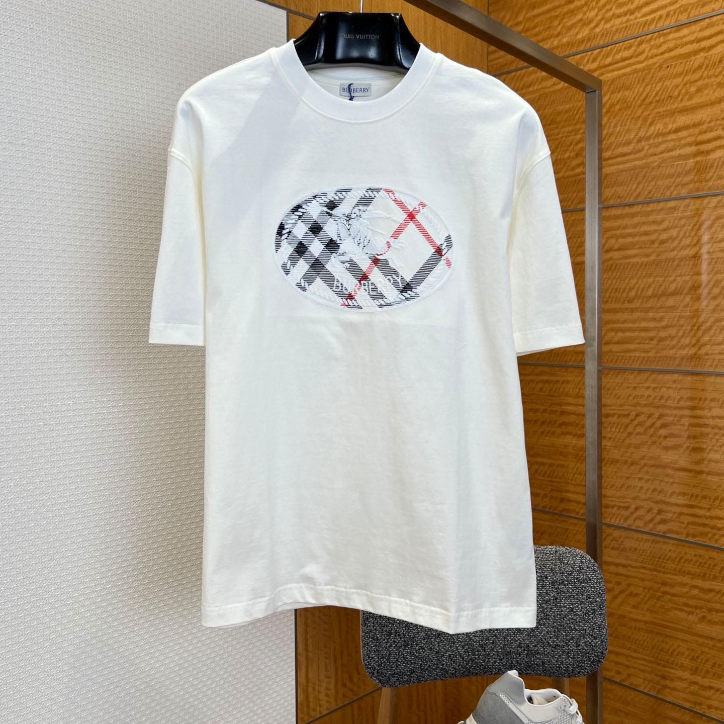 Burberry Check Knight Stamp Cotton T-shirt - DopestKickz