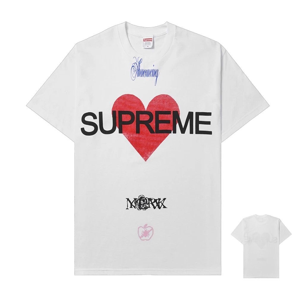 Supreme Announcing Tee 'White' - DopestKickz
