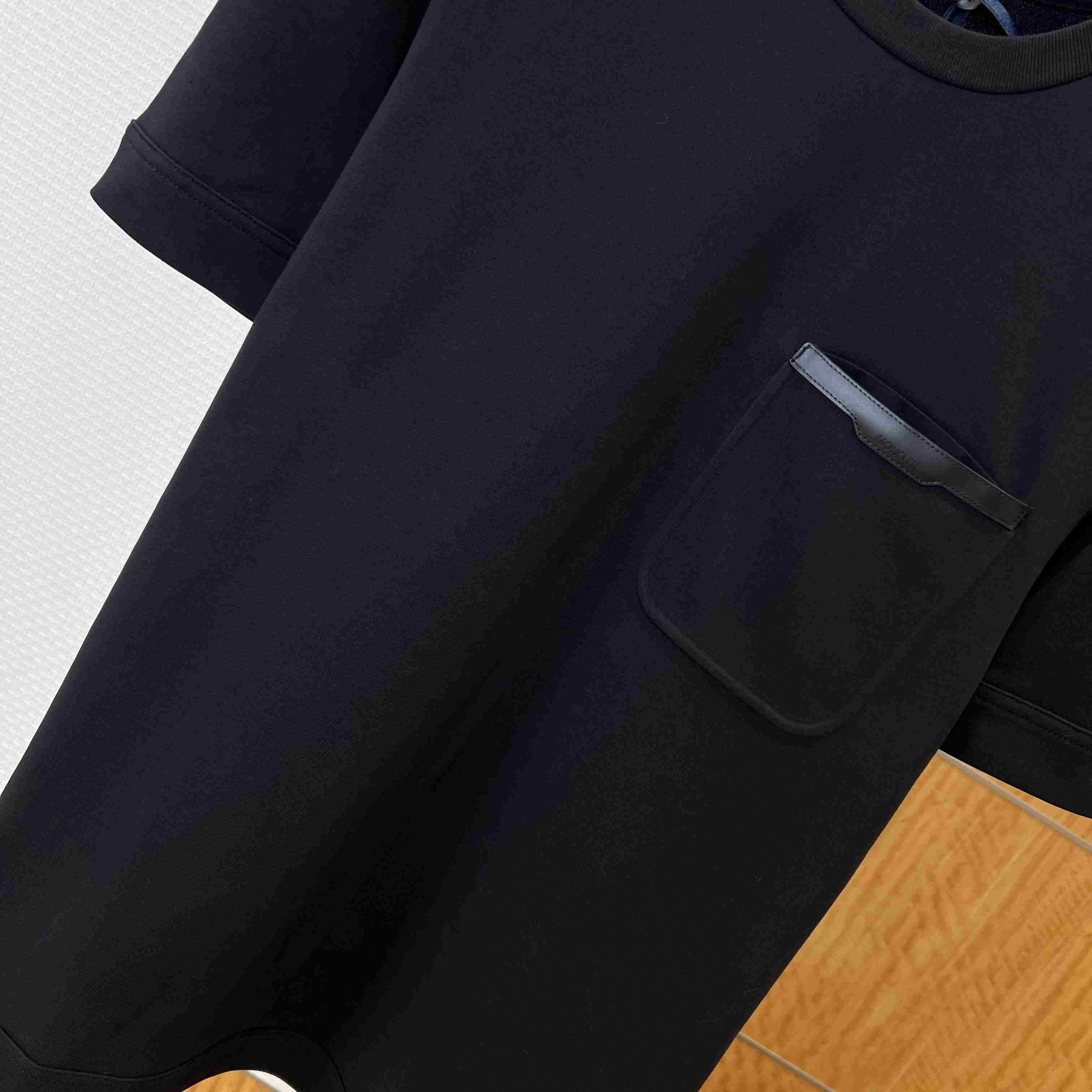 Moncler Leather-Trimmed Cotton T-Shirt - DopestKickz