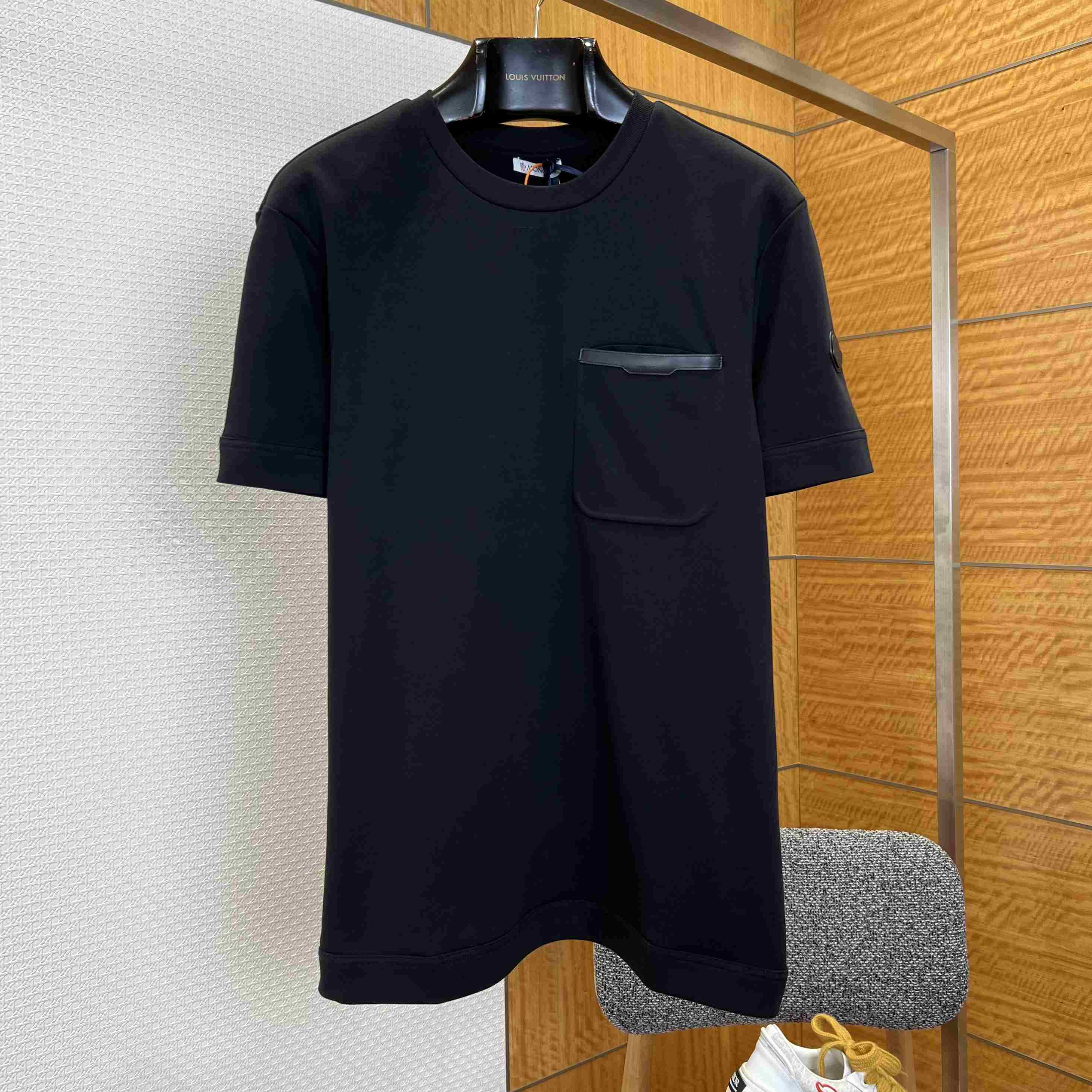 Moncler Leather-Trimmed Cotton T-Shirt - DopestKickz
