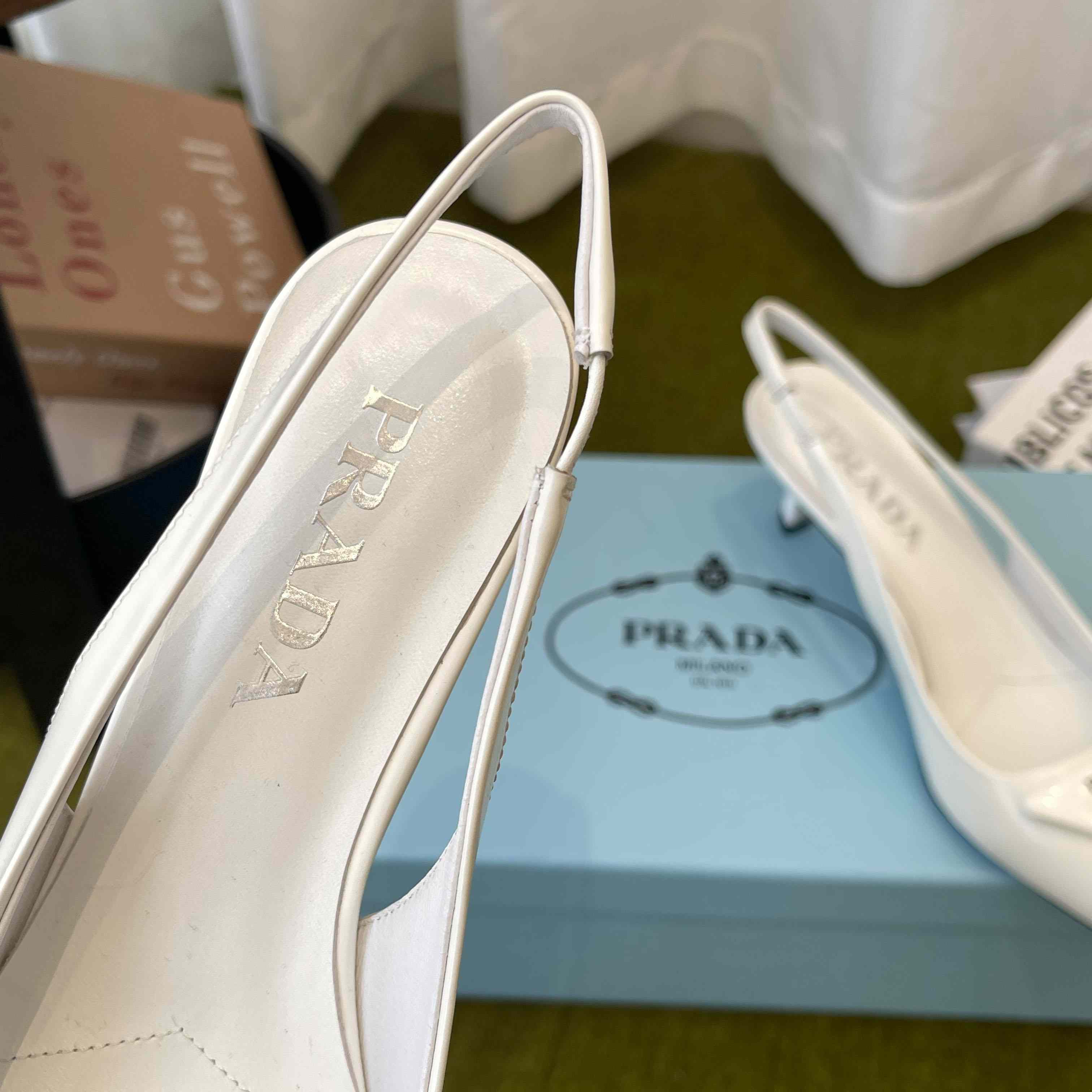 Prada Patent Leather Slingback Pumps - DopestKickz
