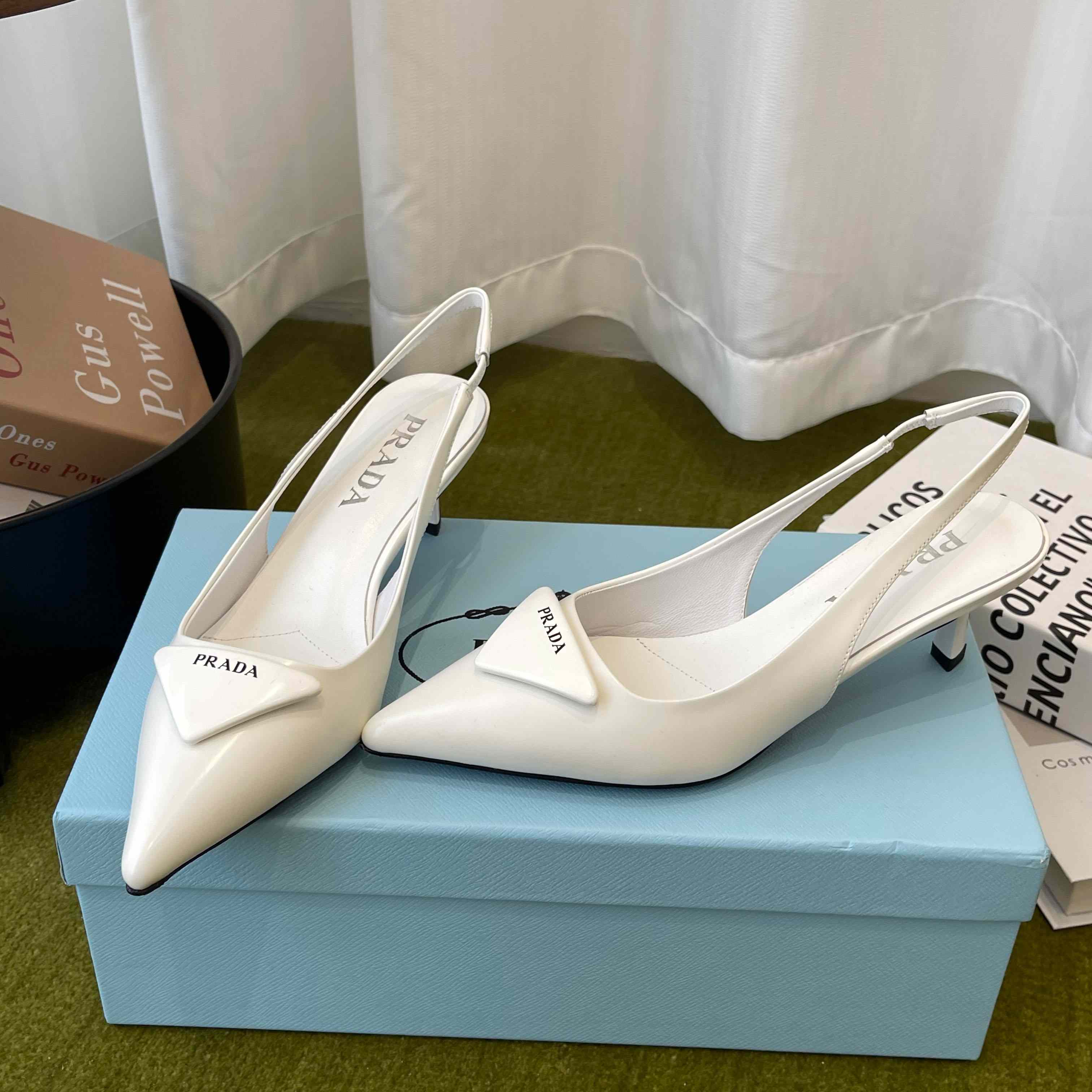 Prada Patent Leather Slingback Pumps - DopestKickz