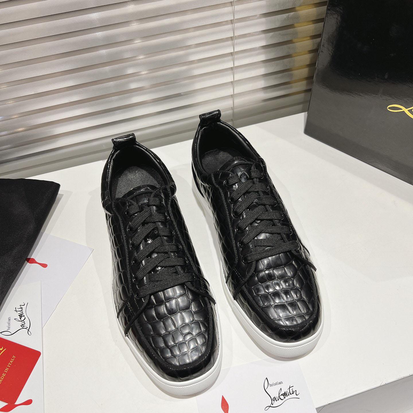 Christian Louboutin Rantulow Orlato Croc-Effect Low-Top Sneakers - DopestKickz