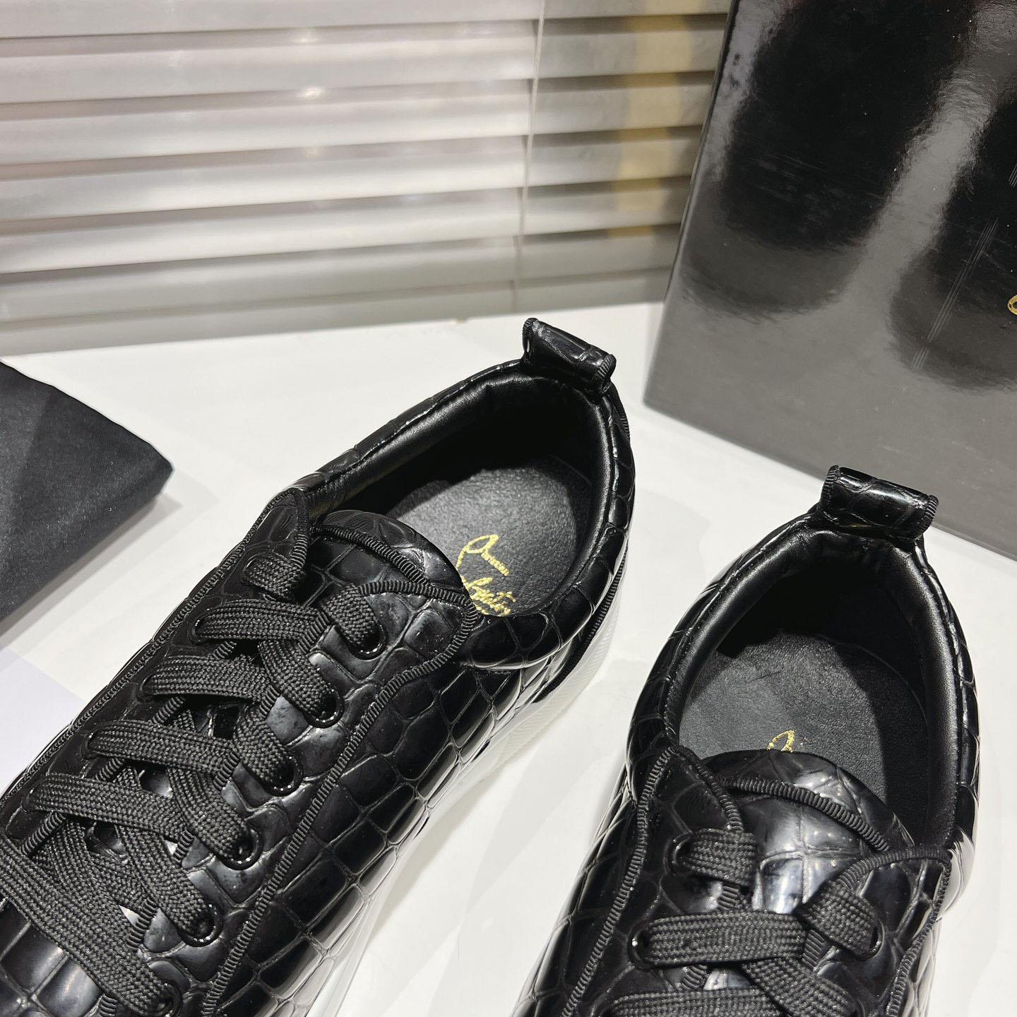 Christian Louboutin Rantulow Orlato Croc-Effect Low-Top Sneakers - DopestKickz