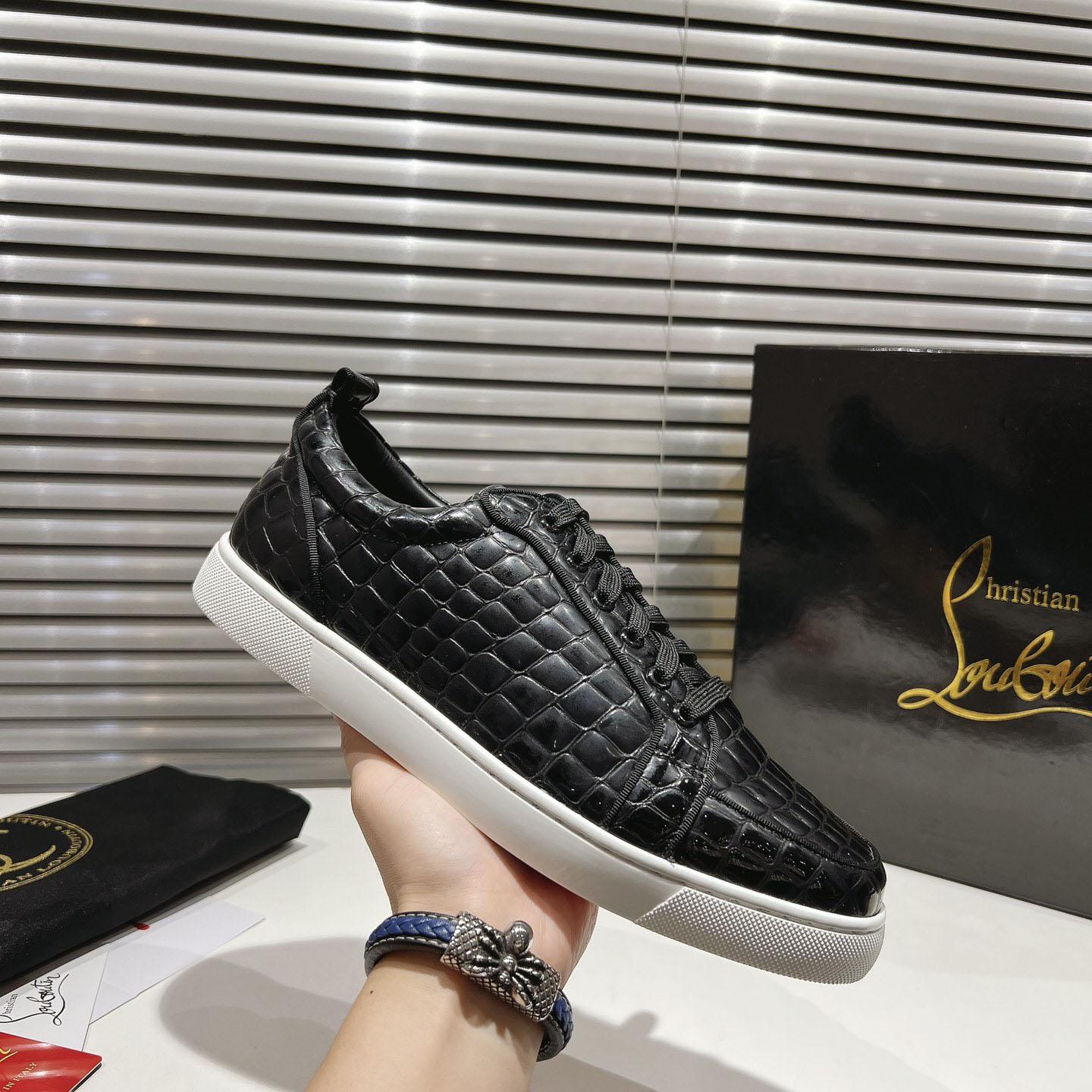 Christian Louboutin Rantulow Orlato Croc-Effect Low-Top Sneakers - DopestKickz