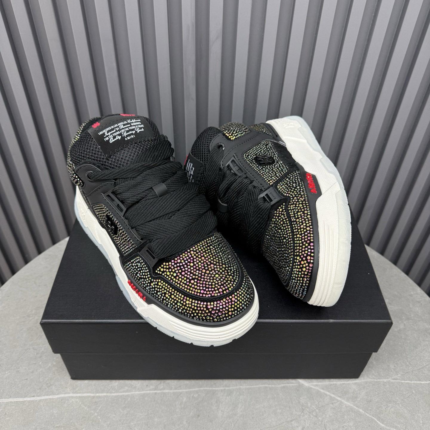 Amiri Black Crystal MA-1 Sneakers - DopestKickz