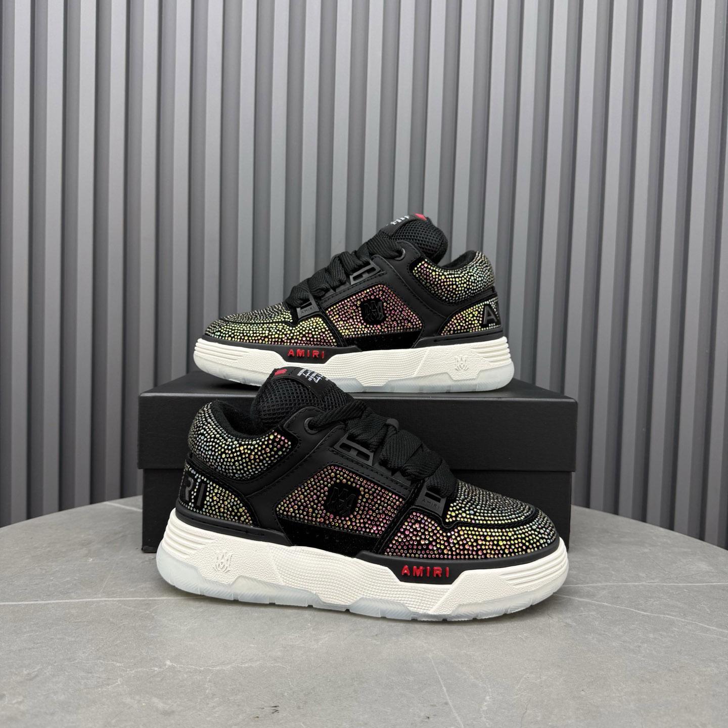Amiri Black Crystal MA-1 Sneakers - DopestKickz