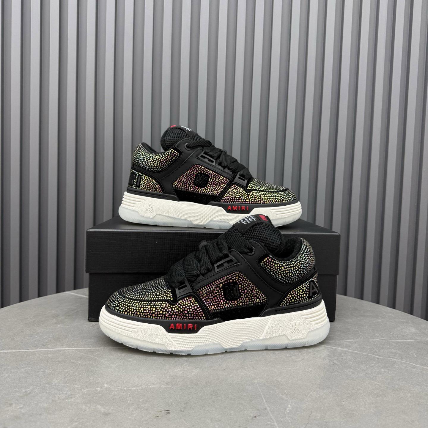 Amiri Black Crystal MA-1 Sneakers - DopestKickz