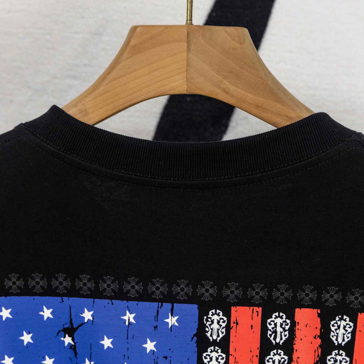 Chrome Hearts USA Flag Tee 'Black' - DopestKickz