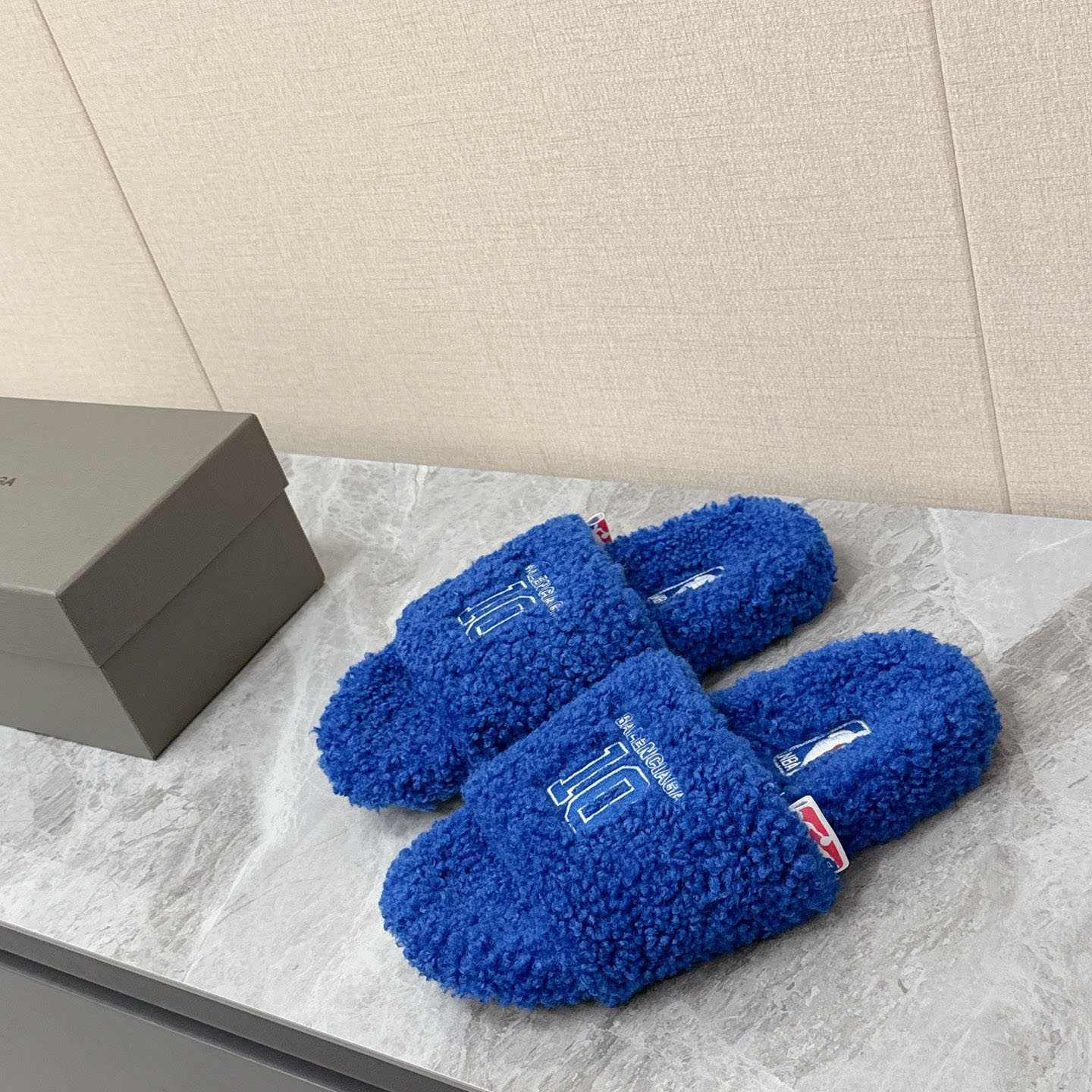 Balenciaga | Nba Collaboration Furry Open Mule - DopestKickz