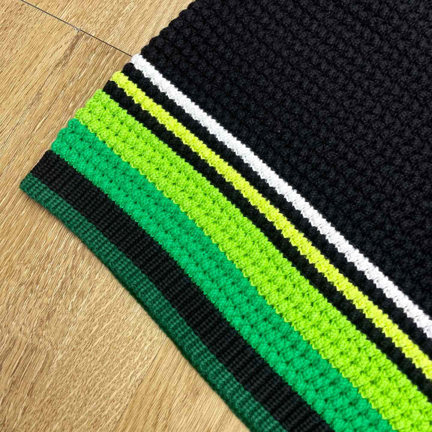 Casablanca Black & Green Striped Crochet Shorts  Z6046 - DopestKickz