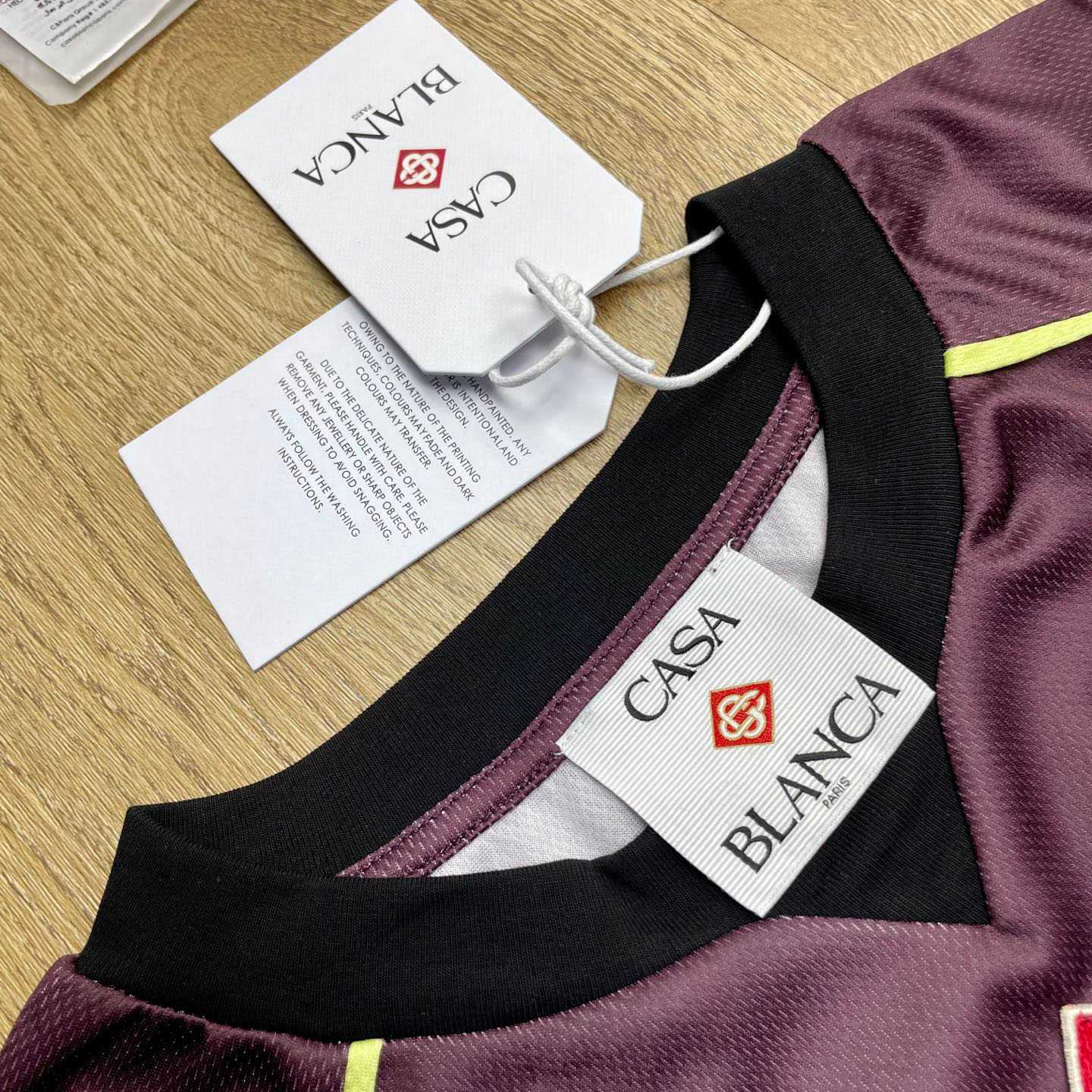 Casablanca Aubergine Gradient Short Sleeve Football Jersey   C1141 - DopestKickz