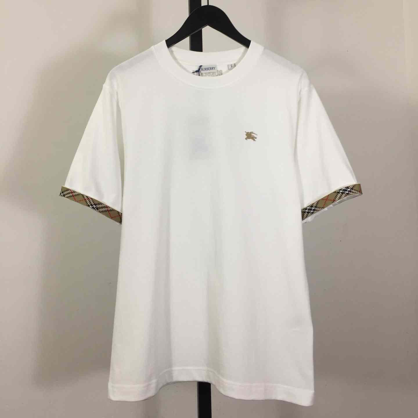 Burberry Check Trim Cotton T-shirt - DopestKickz