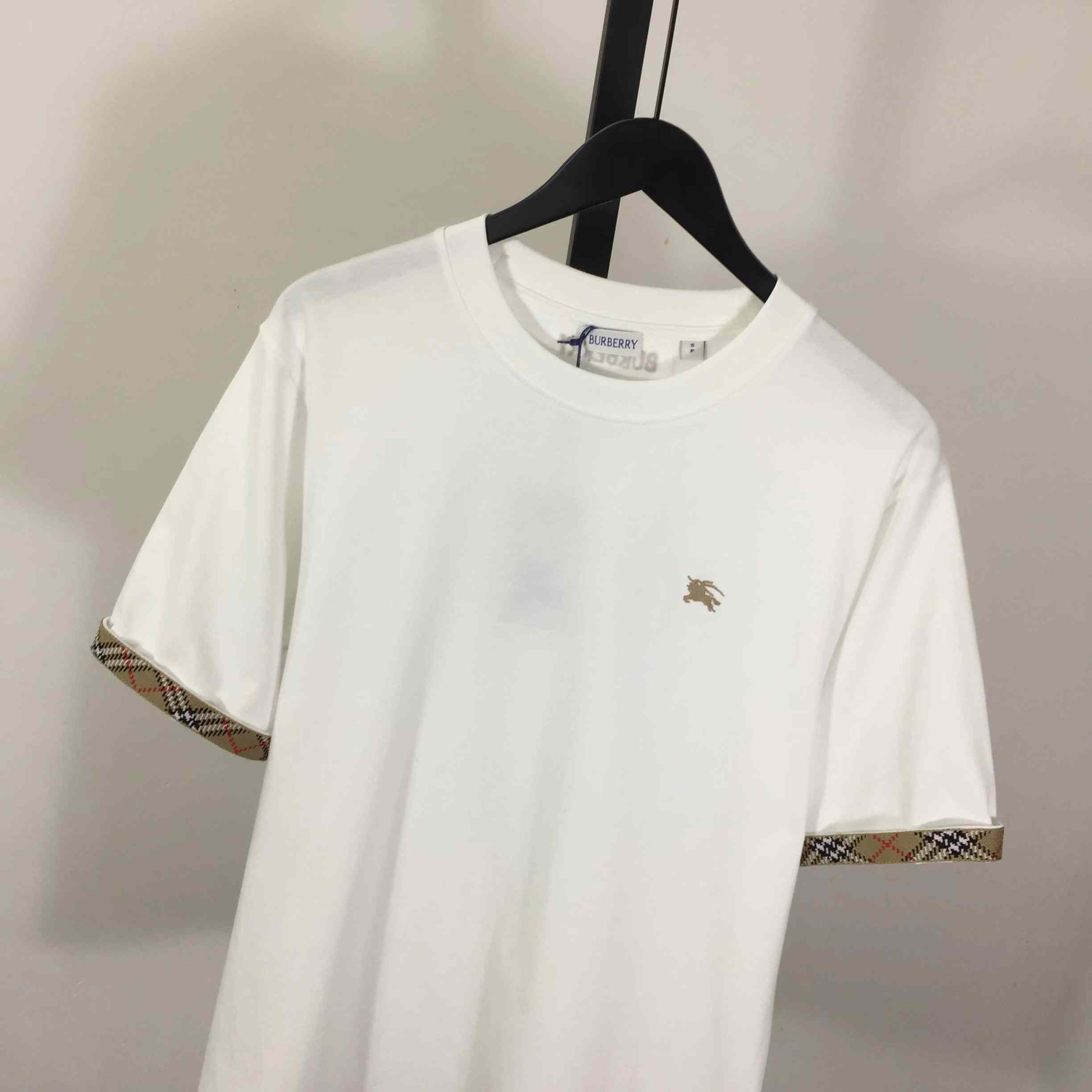 Burberry Check Trim Cotton T-shirt - DopestKickz