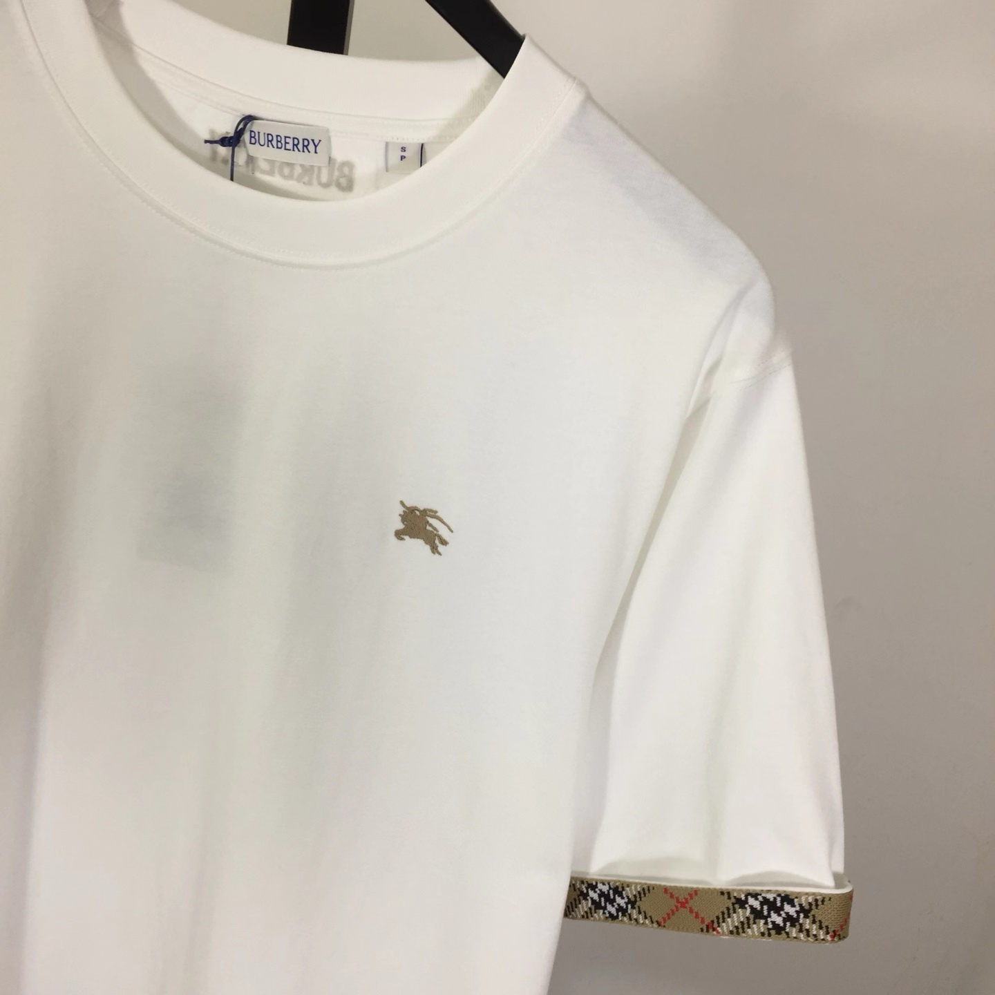 Burberry Check Trim Cotton T-shirt - DopestKickz