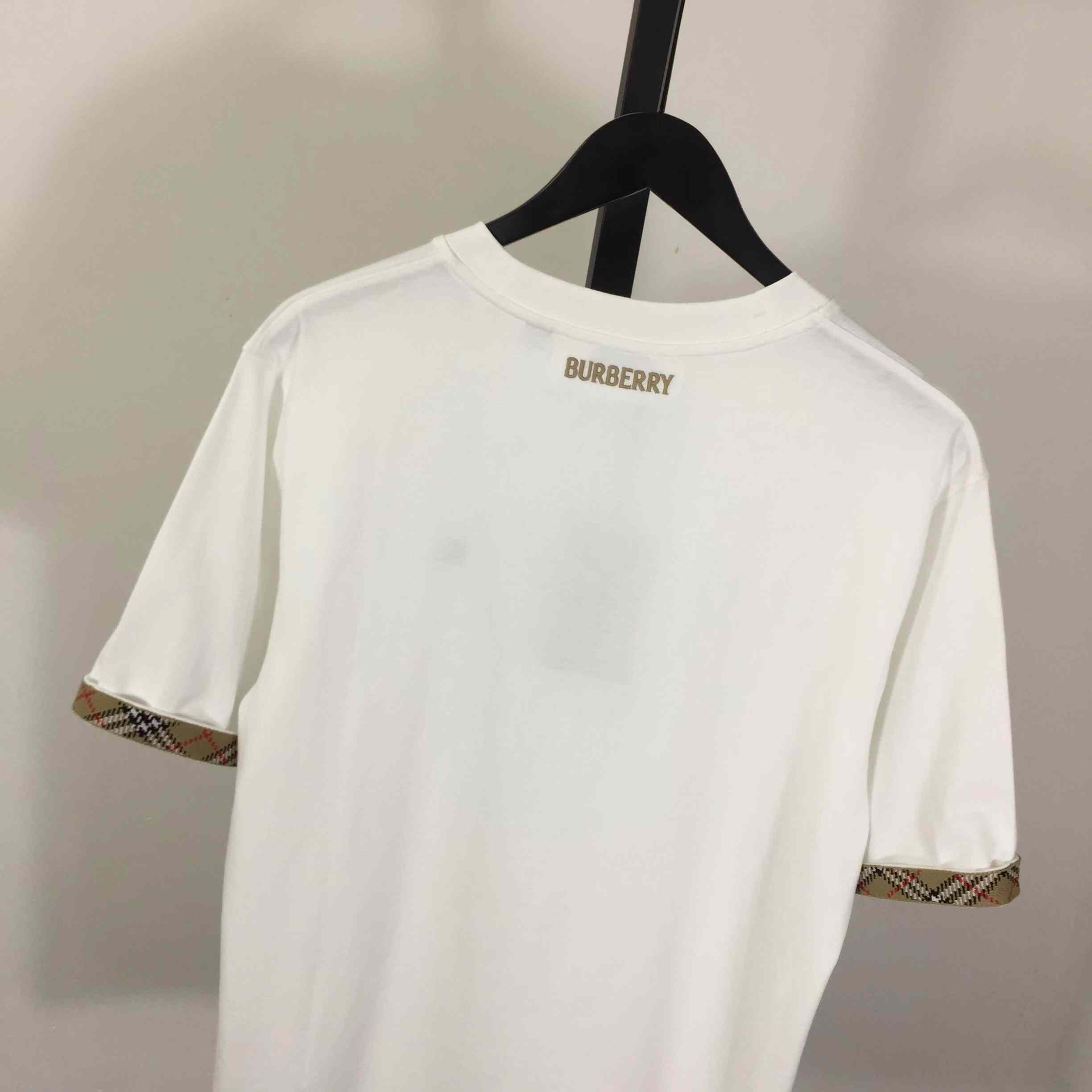 Burberry Check Trim Cotton T-shirt - DopestKickz