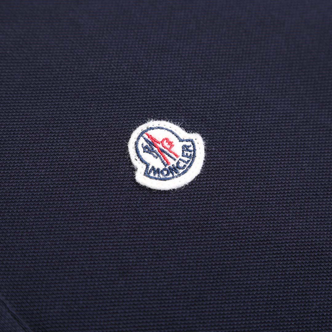 Moncler Logo Patch Cotton Polo Shirt - DopestKickz