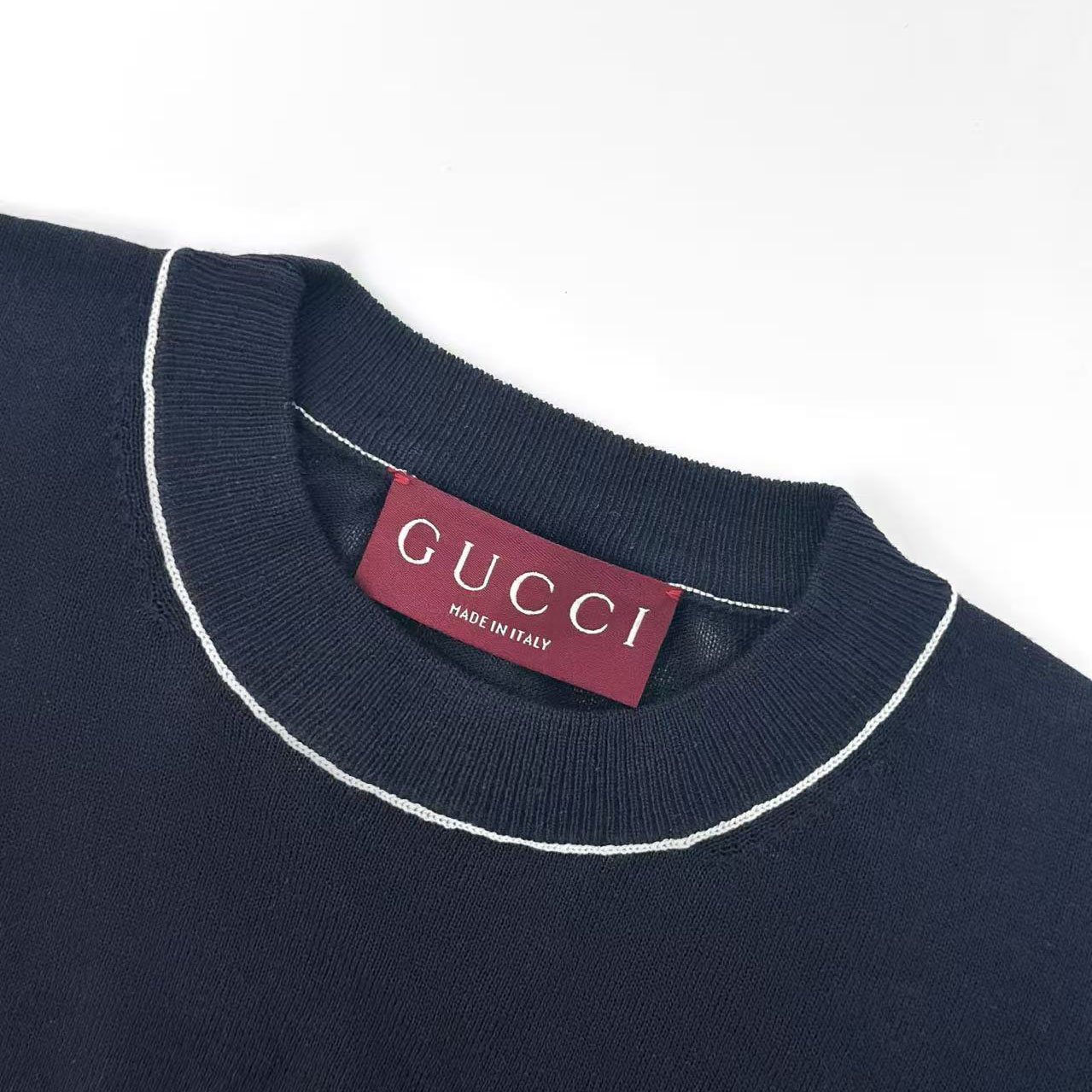 Gucci Knit Silk Linen T-shirt With Intarsia - DopestKickz
