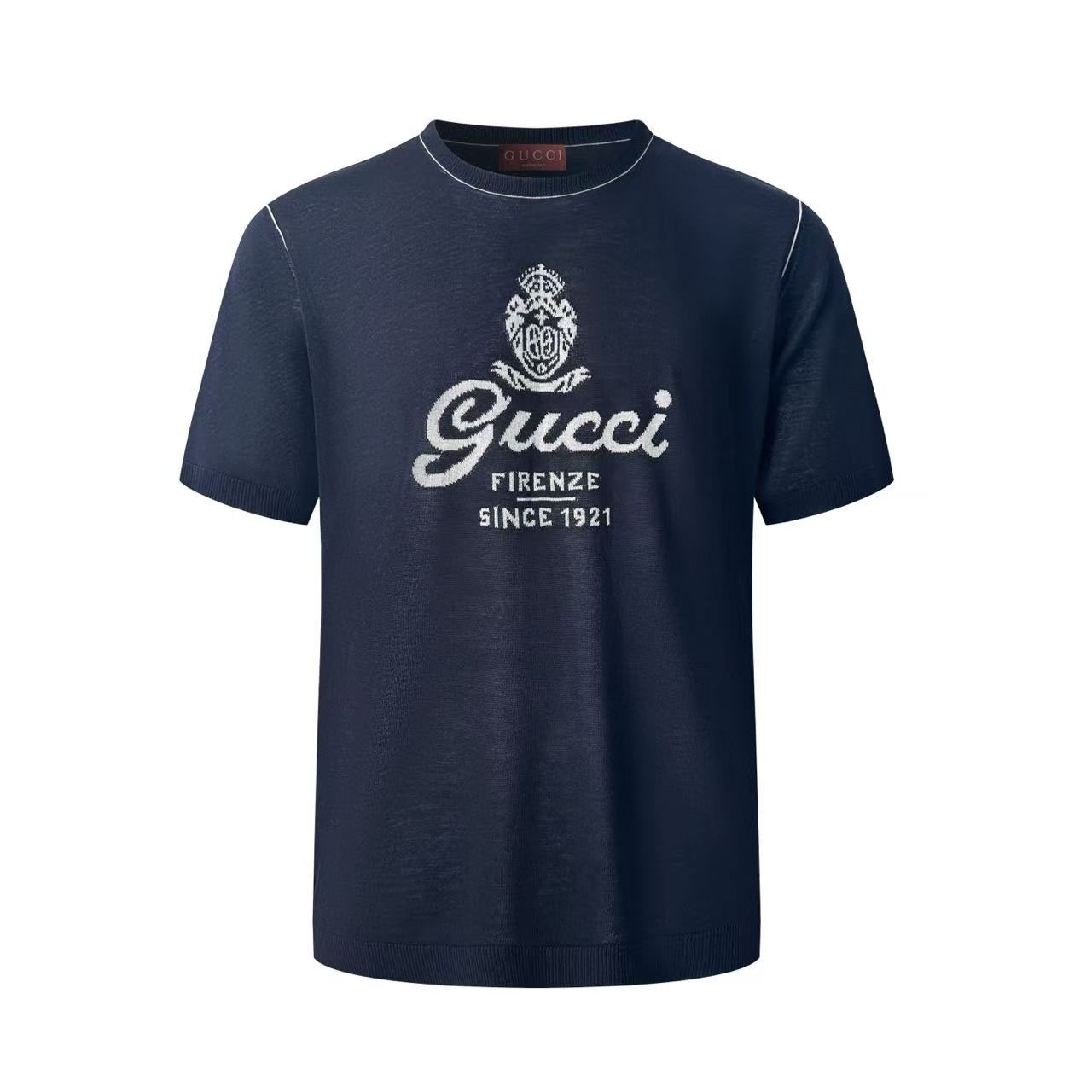 Gucci Knit Silk Linen T-shirt With Intarsia - DopestKickz