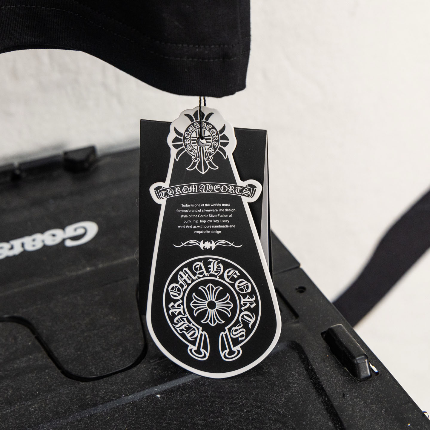 Chrome Hearts Cross Tire Tracks Pocket T-Shirt 'Black' - DopestKickz