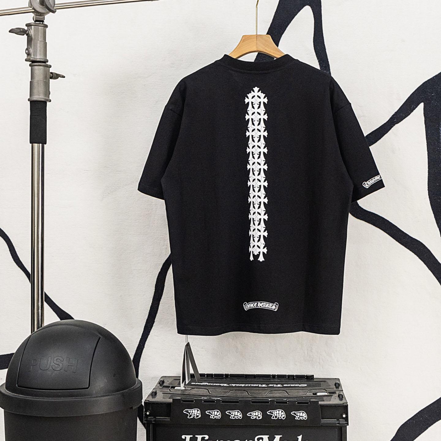 Chrome Hearts Cross Tire Tracks Pocket T-Shirt 'Black' - DopestKickz