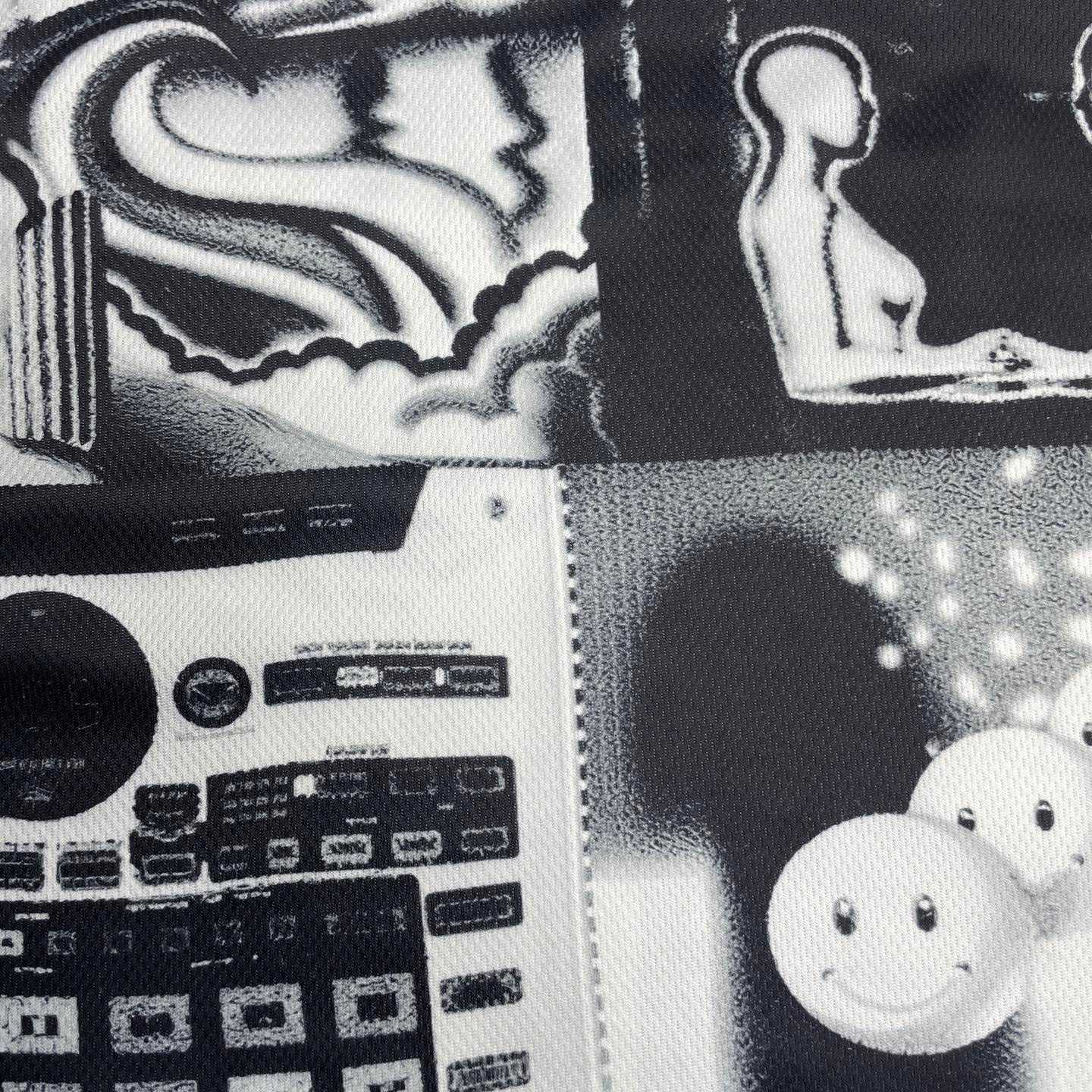 Casablanca Rave Collage Short Sleeve Mesh T‑Shirt C1140 - DopestKickz