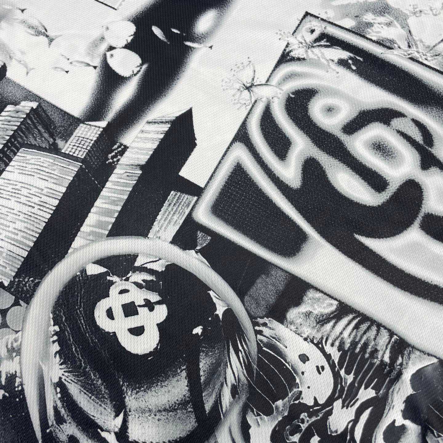 Casablanca Rave Collage Short Sleeve Mesh T‑Shirt C1140 - DopestKickz