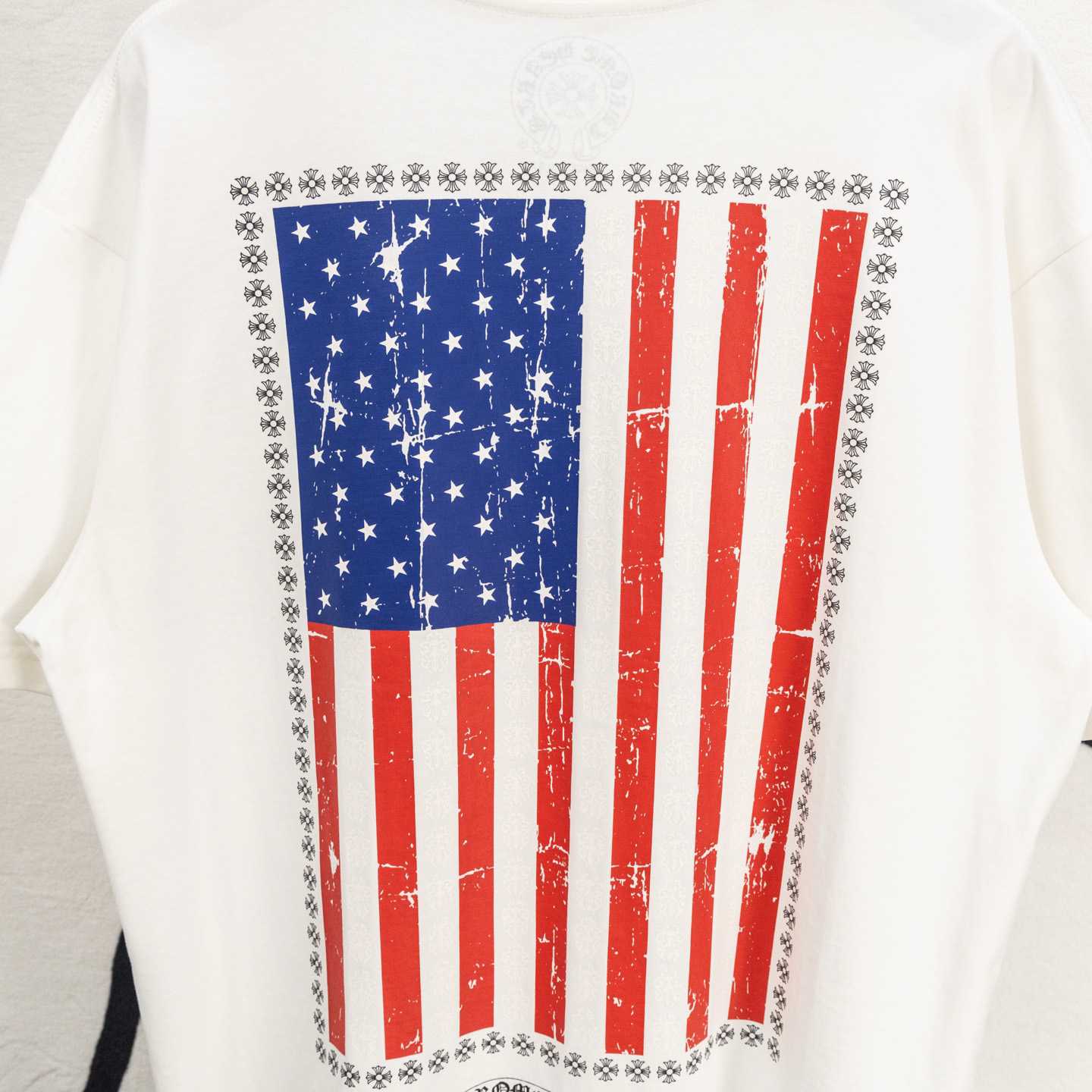 Chrome Hearts USA Flag Tee 'White' - DopestKickz