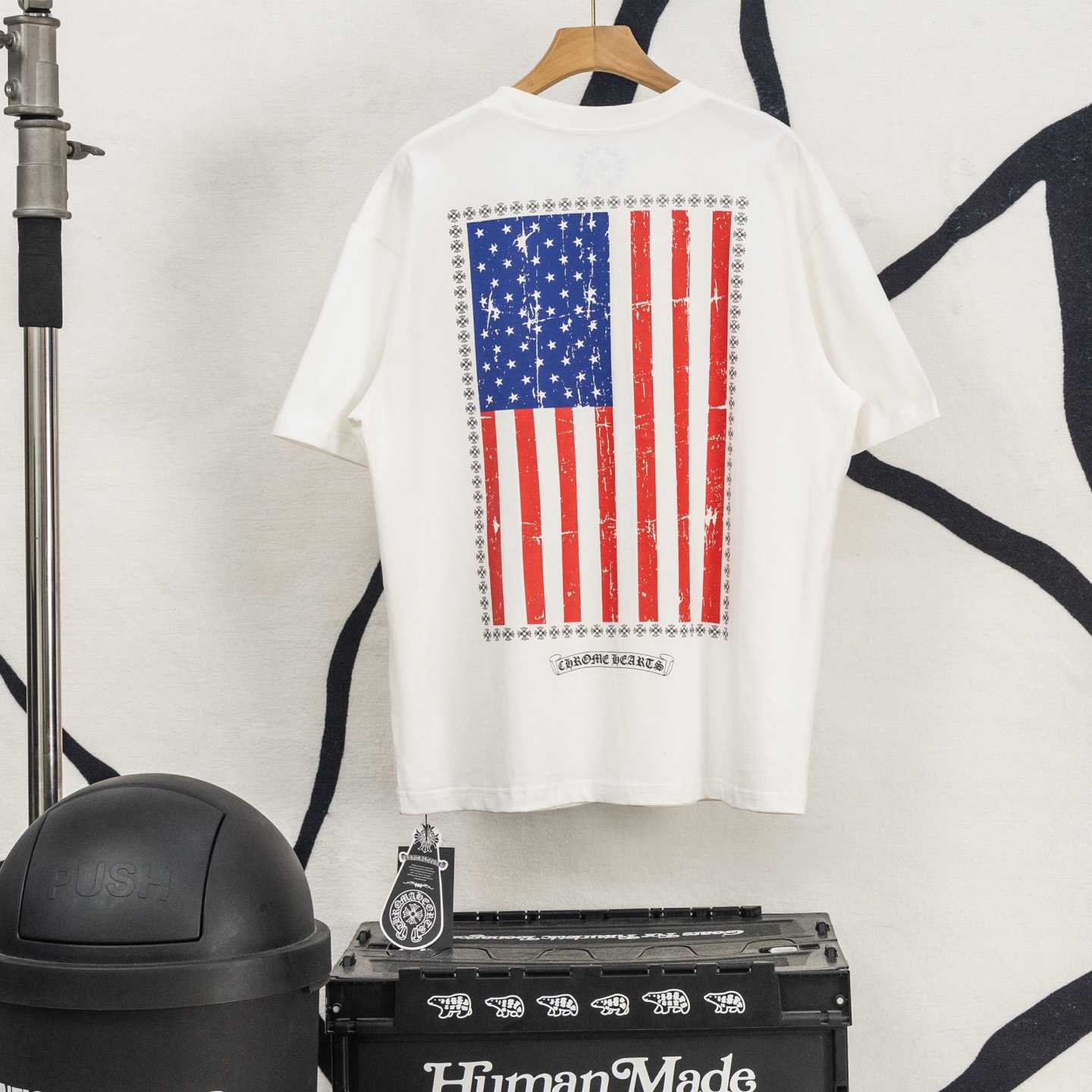 Chrome Hearts USA Flag Tee 'White' - DopestKickz