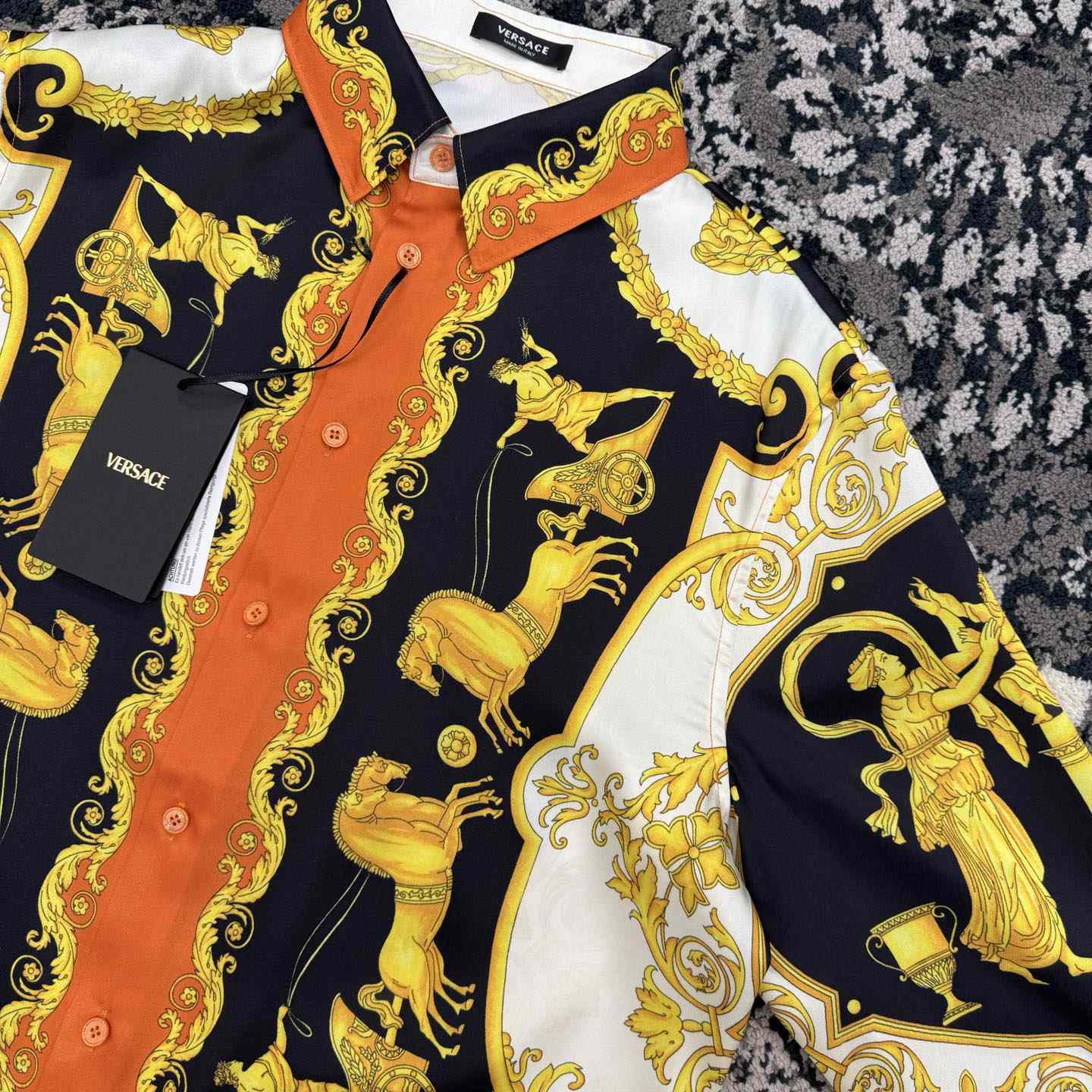 Versace Printed Silk Twill Regular Shirt - DopestKickz