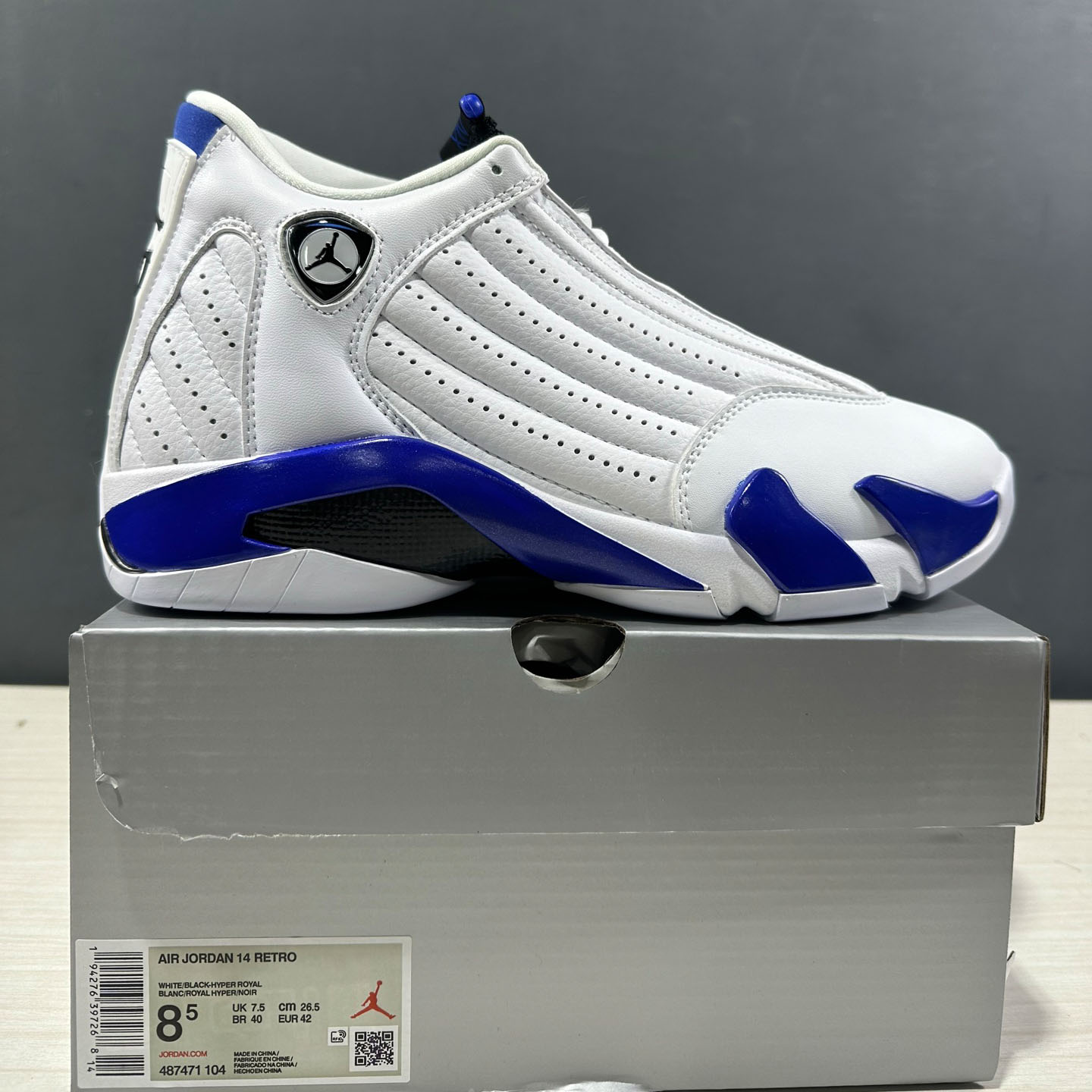  Jordan Air Jordan 14 retro hyper royal Sneakers       487471-104  - DopestKickz