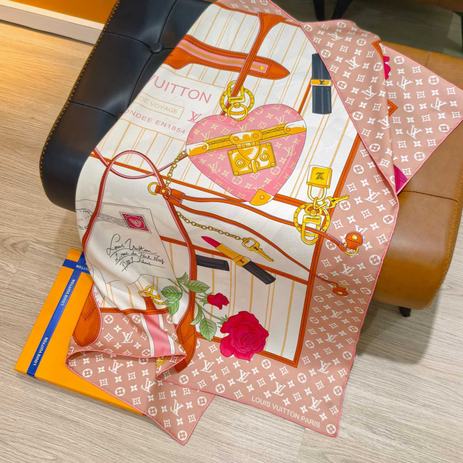 Louis Vuitton Neverfull Of Love Square 90 M98105 - DopestKickz