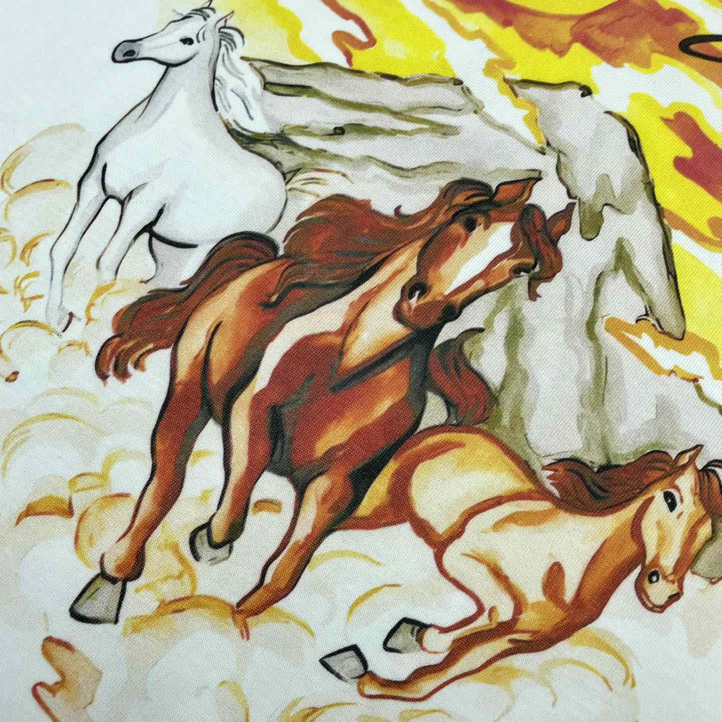 Casablanca Chevaux Sauvages-Print Organic-Cotton T-shirt C736 - DopestKickz