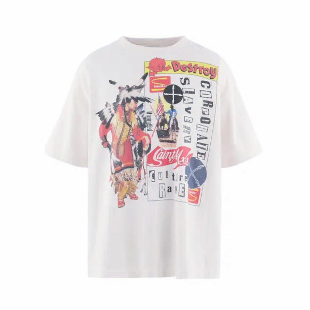 Saint Michael   'Destroy' SS T-Shirt In White - DopestKickz