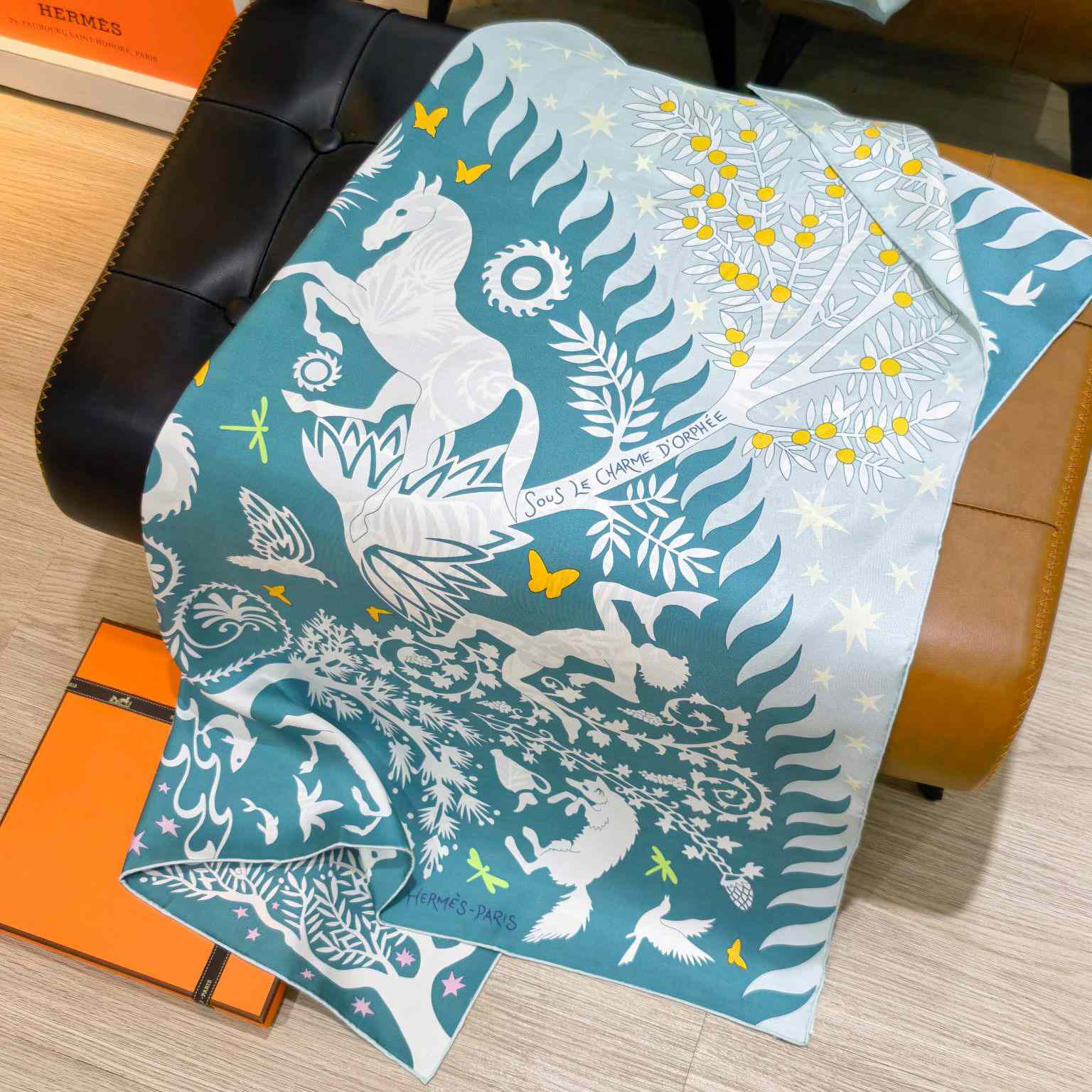 Hermes Sous le Charme D'Orphee Detail Scarf  - DopestKickz