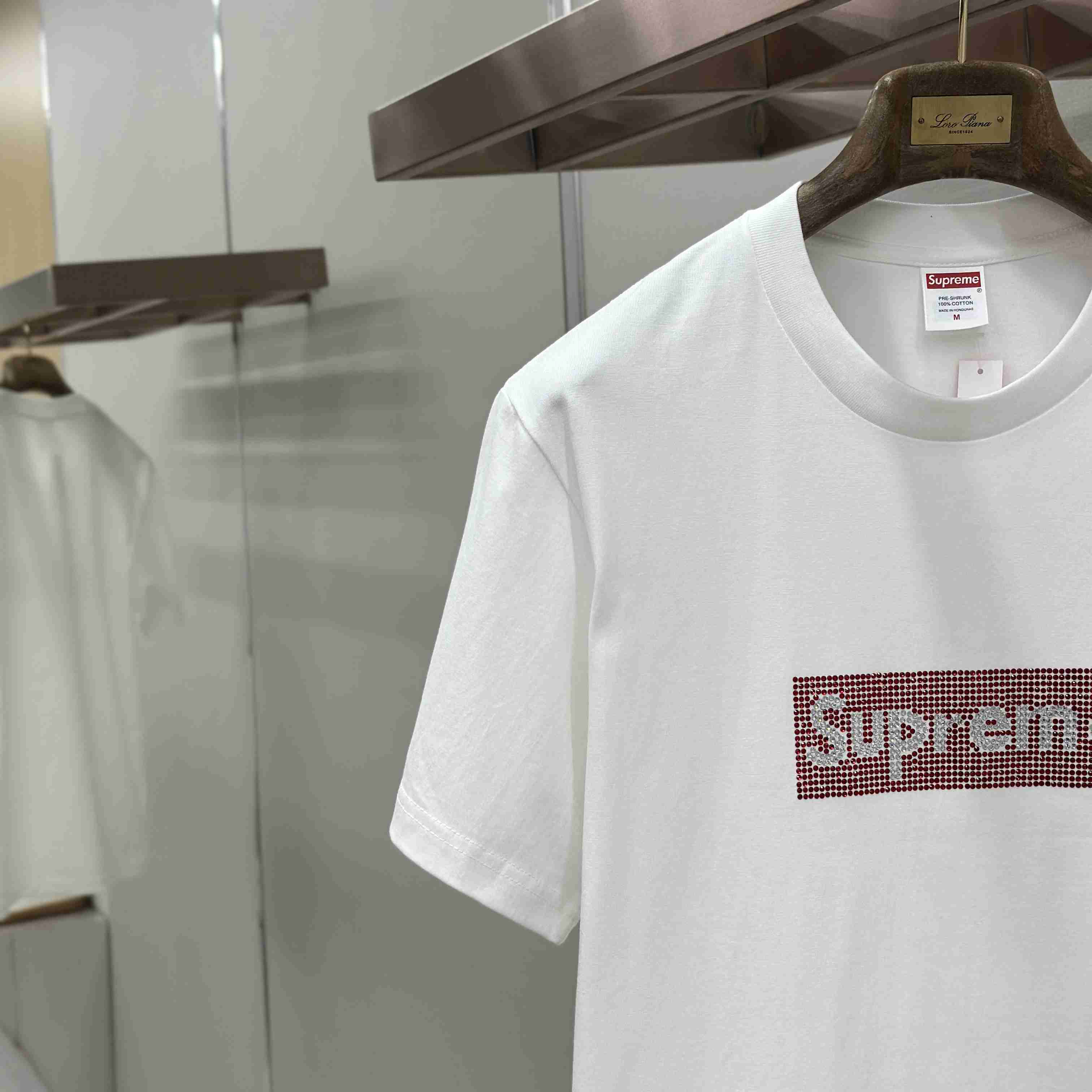 Supreme x Swarovski Box Logo T-Shirt - DopestKickz