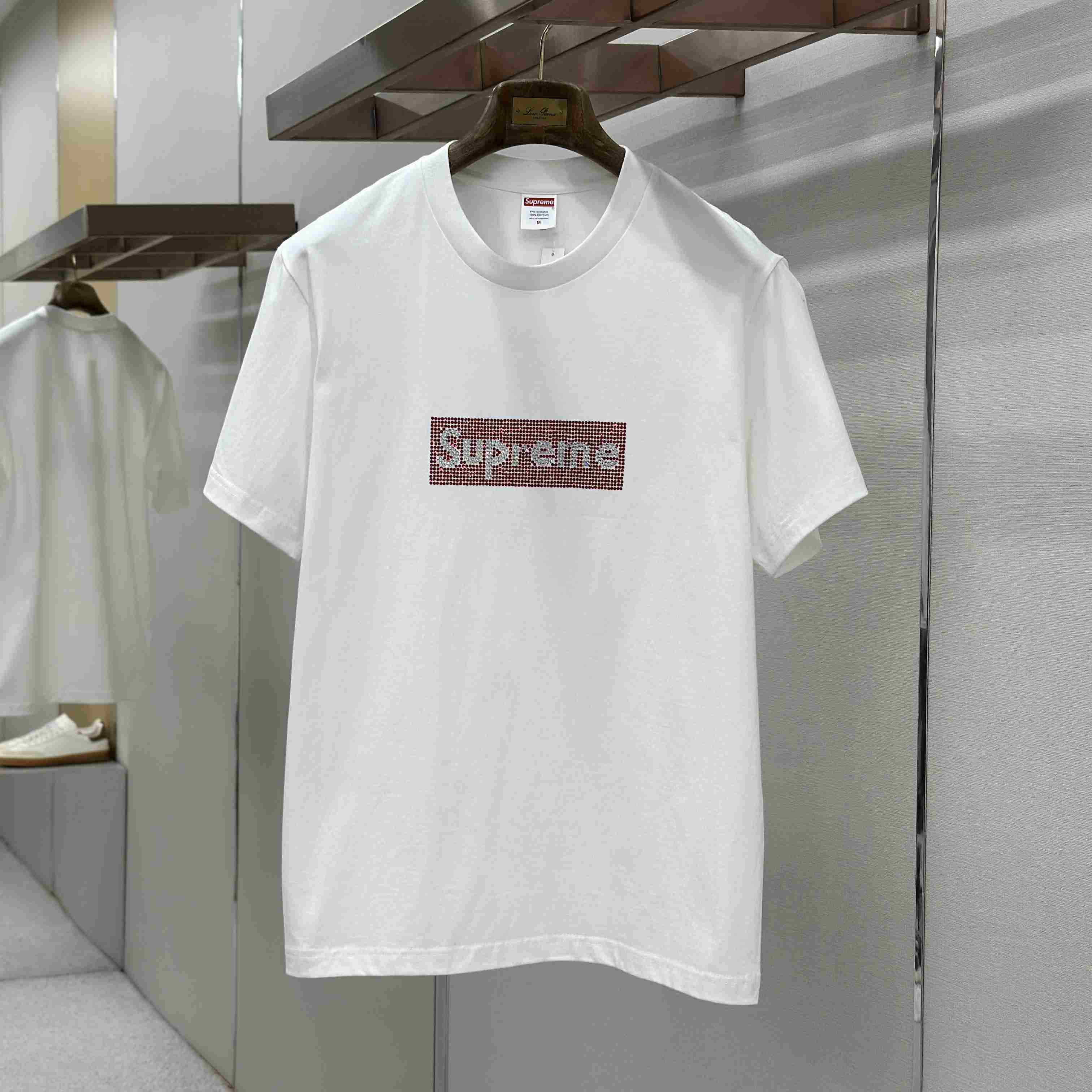 Supreme x Swarovski Box Logo T-Shirt - DopestKickz