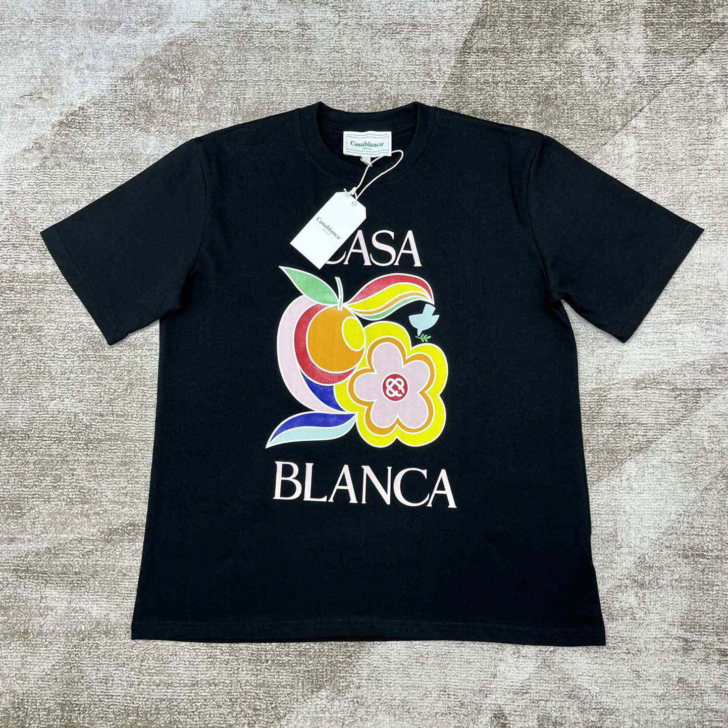 Casablanca Le Pouvoir Des Fleurs T-Shirt 'Black'  CA5075 - DopestKickz