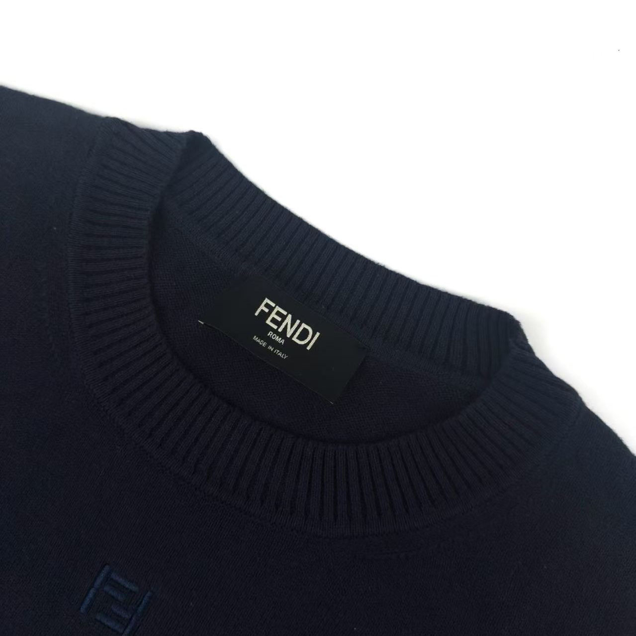 Fendi White Cotton And Cashmere Jumper - DopestKickz