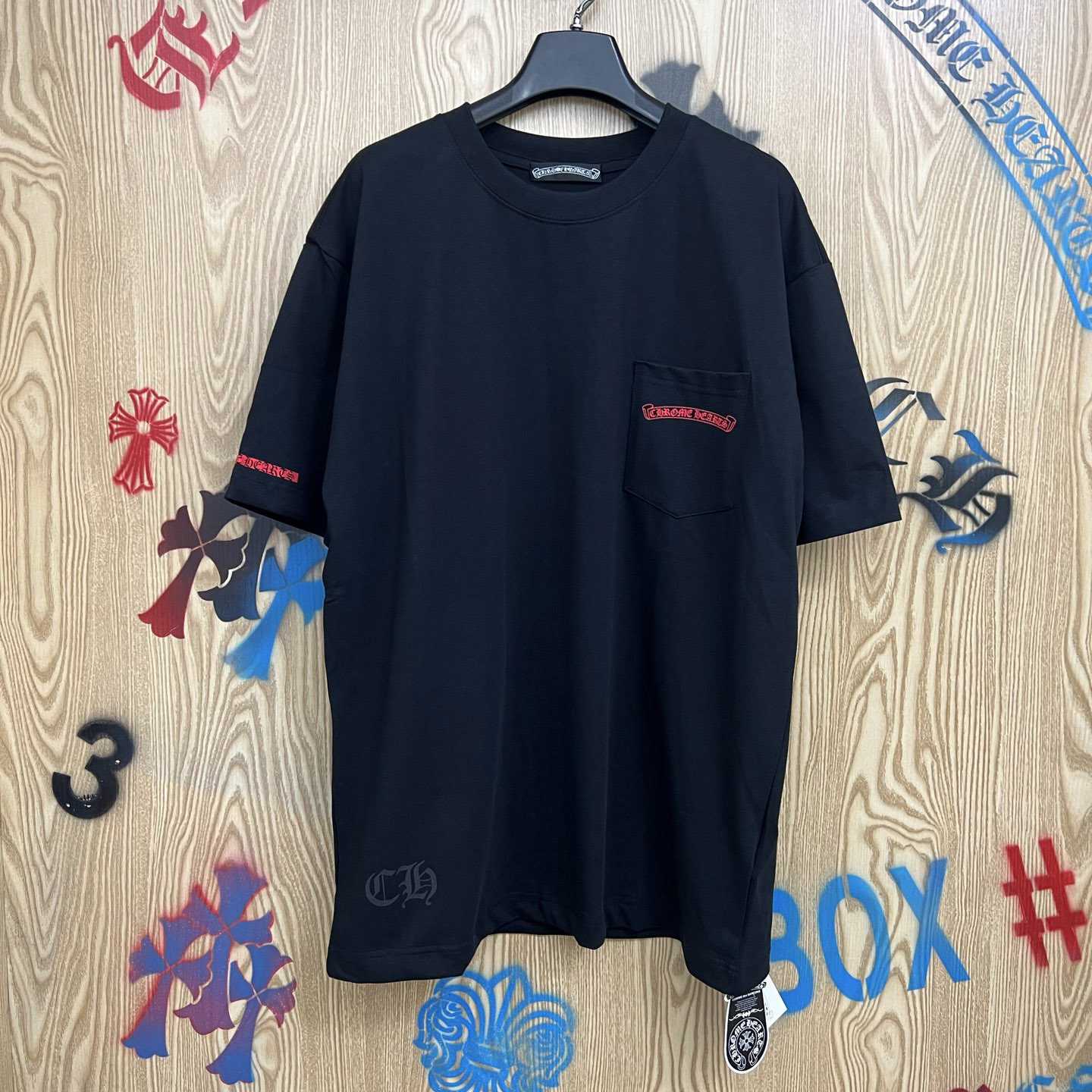 Chrome Hearts Vertical Logo T-Shirt   'Black' - DopestKickz