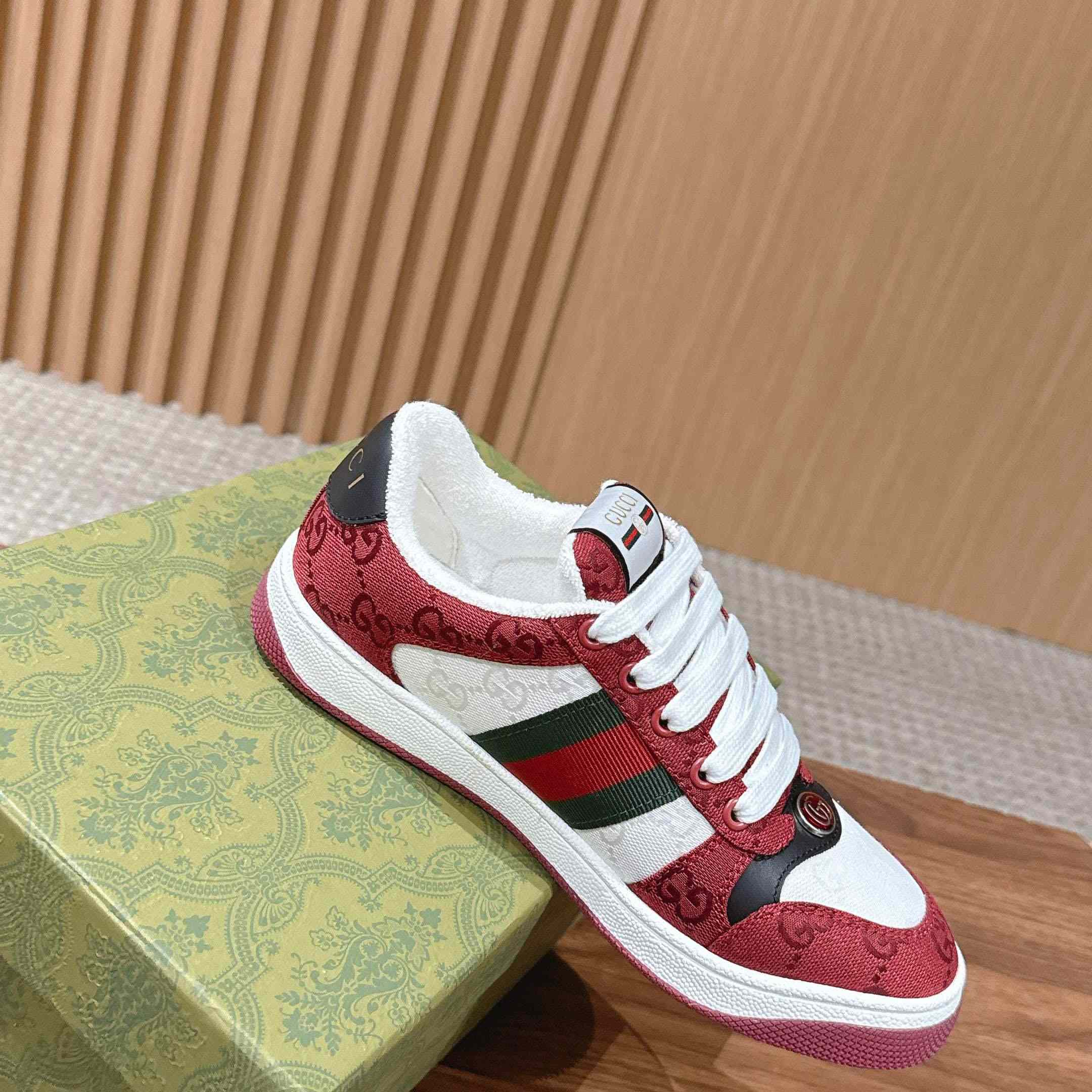 Gucci Screener Sneaker 'Rosso Ancora' - DopestKickz