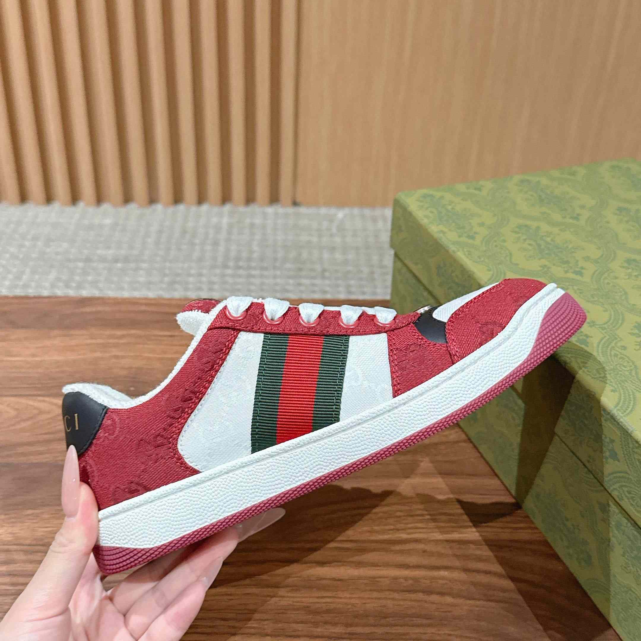 Gucci Screener Sneaker 'Rosso Ancora' - DopestKickz