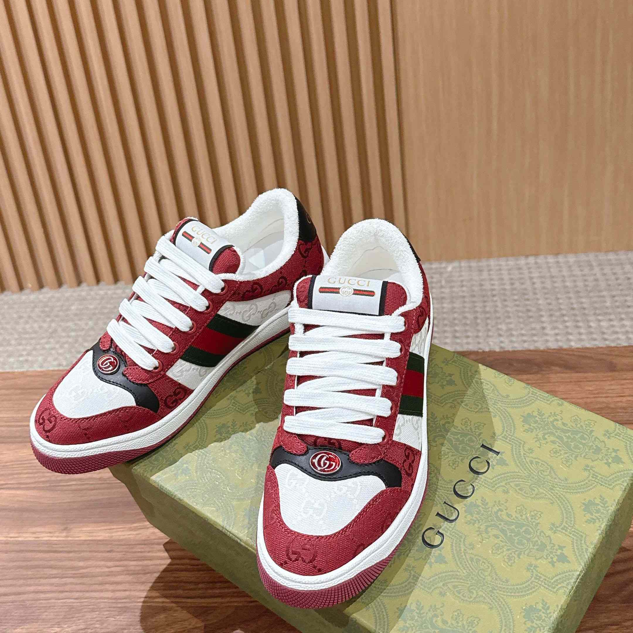 Gucci Screener Sneaker 'Rosso Ancora' - DopestKickz