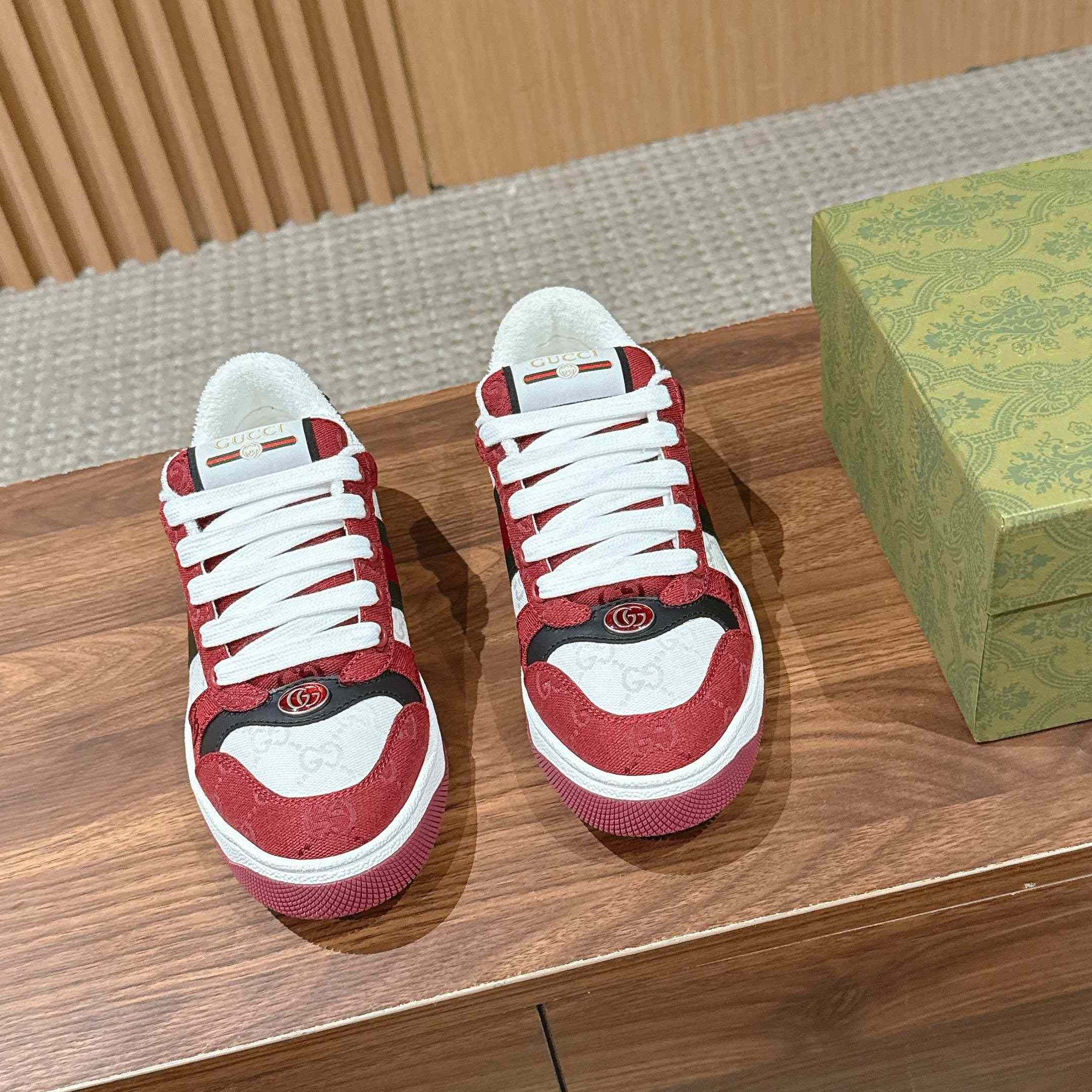Gucci Screener Sneaker 'Rosso Ancora' - DopestKickz