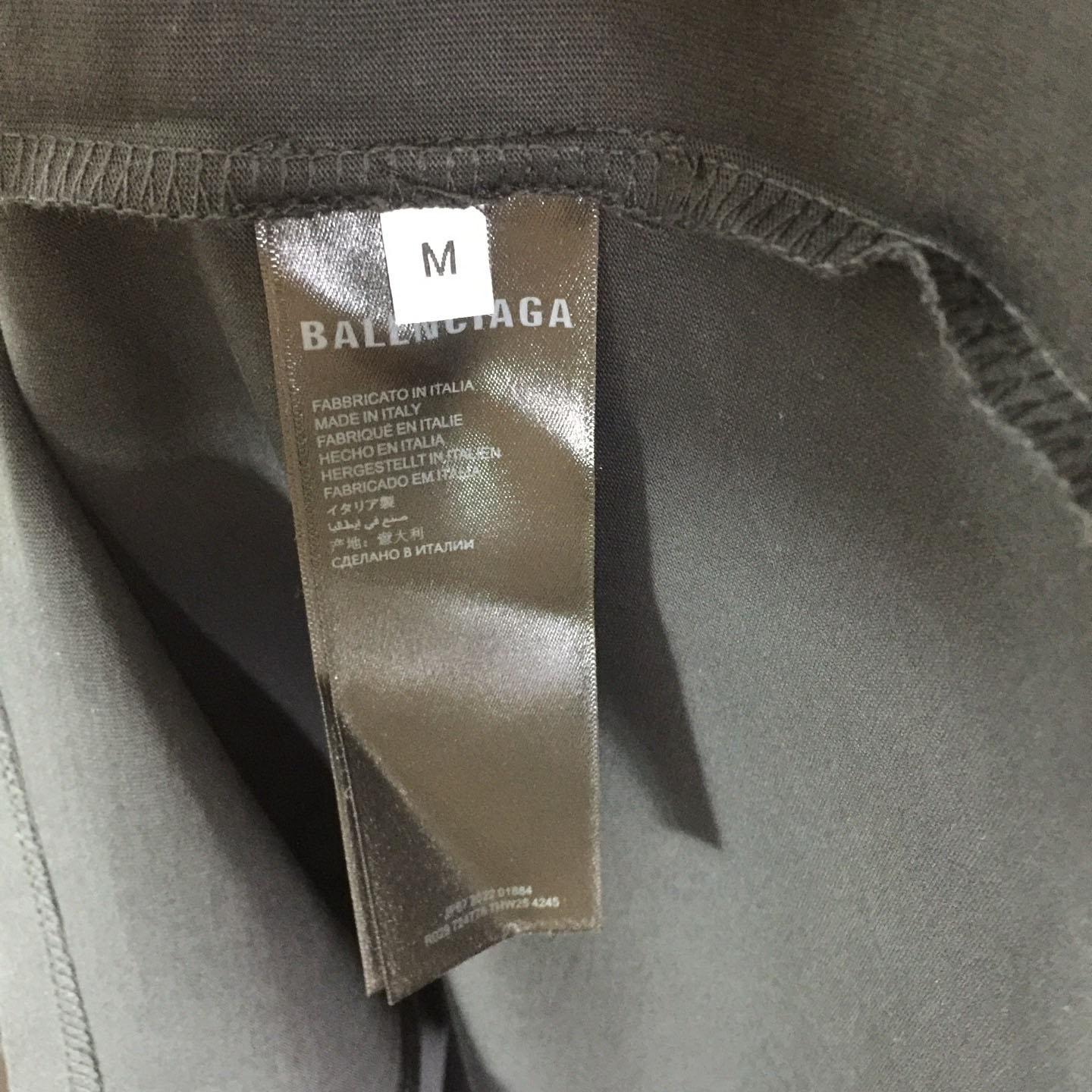 Balenciaga Medium Fit T-Shirt 'Faded Washed Black' - DopestKickz