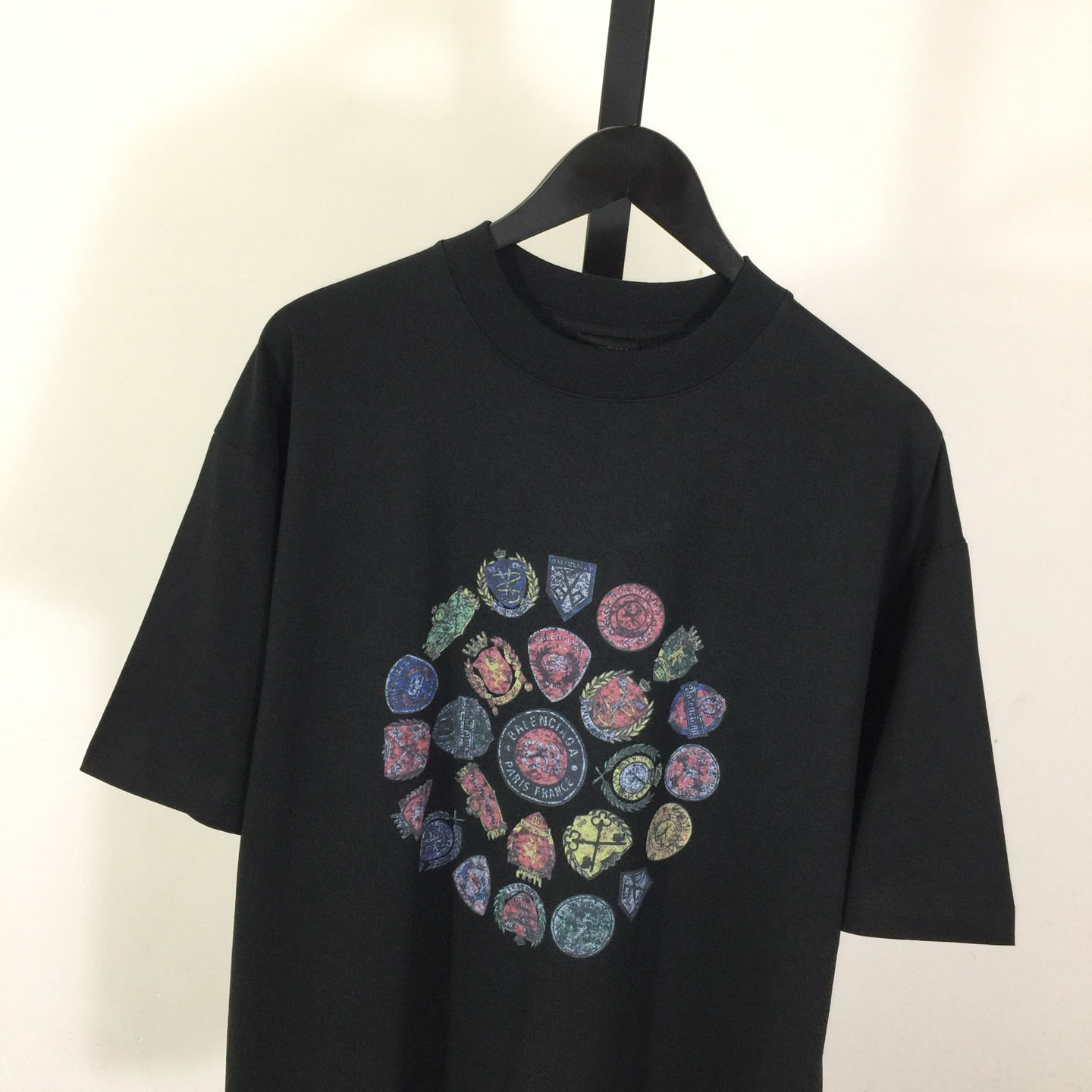 Balenciaga Medium Fit T-Shirt 'Faded Washed Black' - DopestKickz