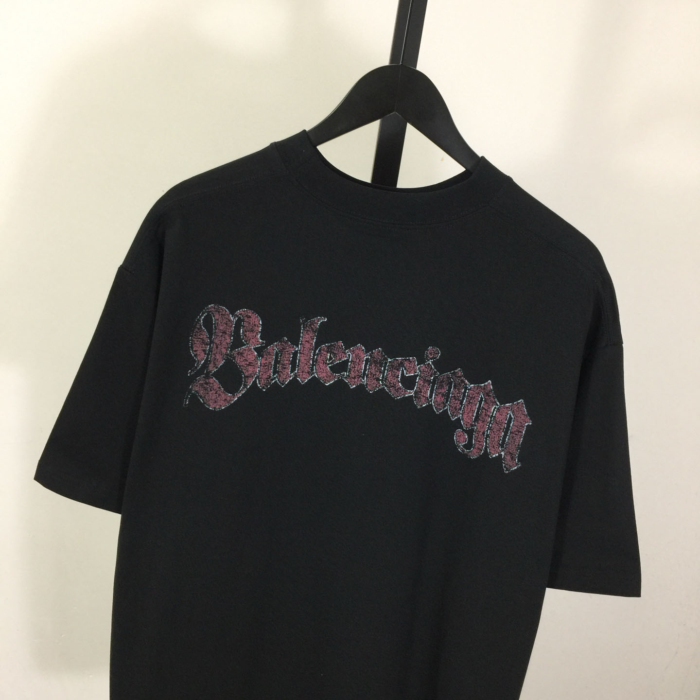 Balenciaga Medium Fit T-Shirt 'Faded Washed Black' - DopestKickz