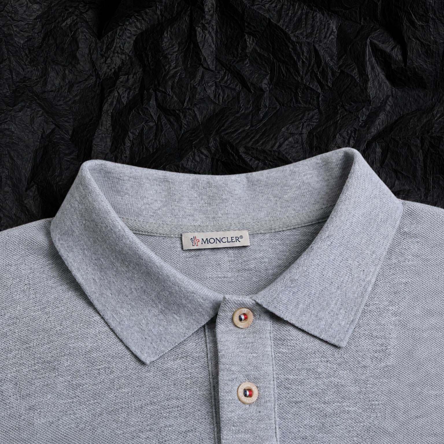 Moncler Logo Patch Cotton Polo Shirt - DopestKickz