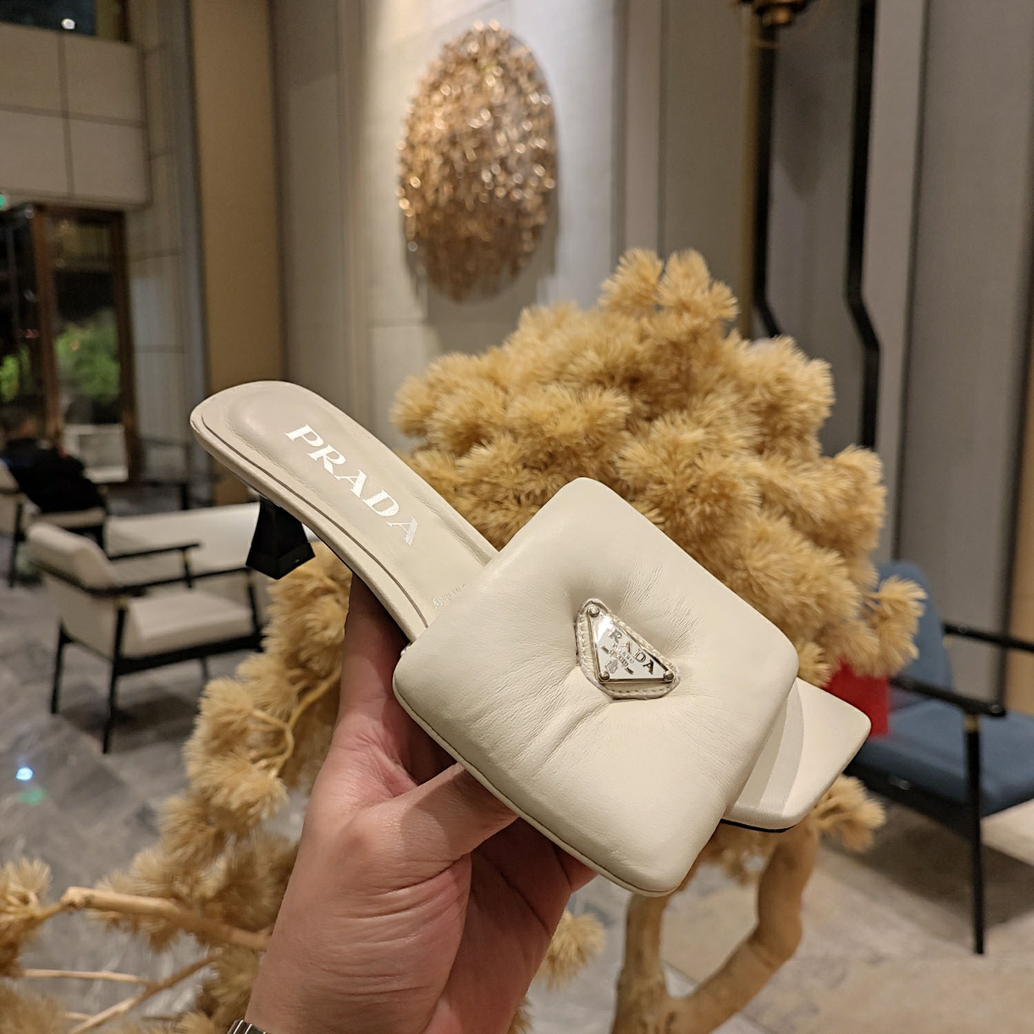 Prada Soft Padded Nappa Sandals - DopestKickz
