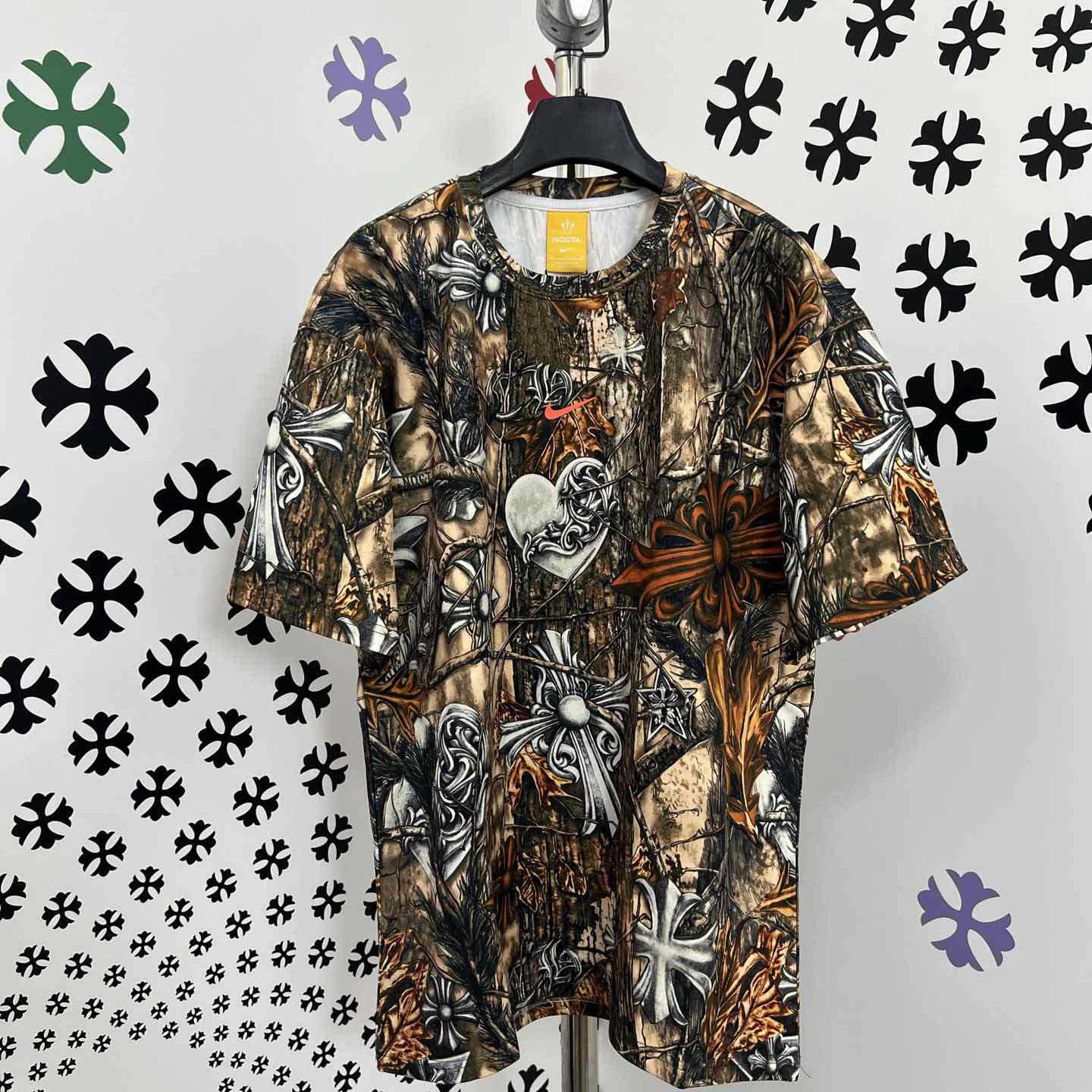 Chrome Hearts X Nike NOCTA Camouflage Horseshoe Logo T-Shirt - DopestKickz